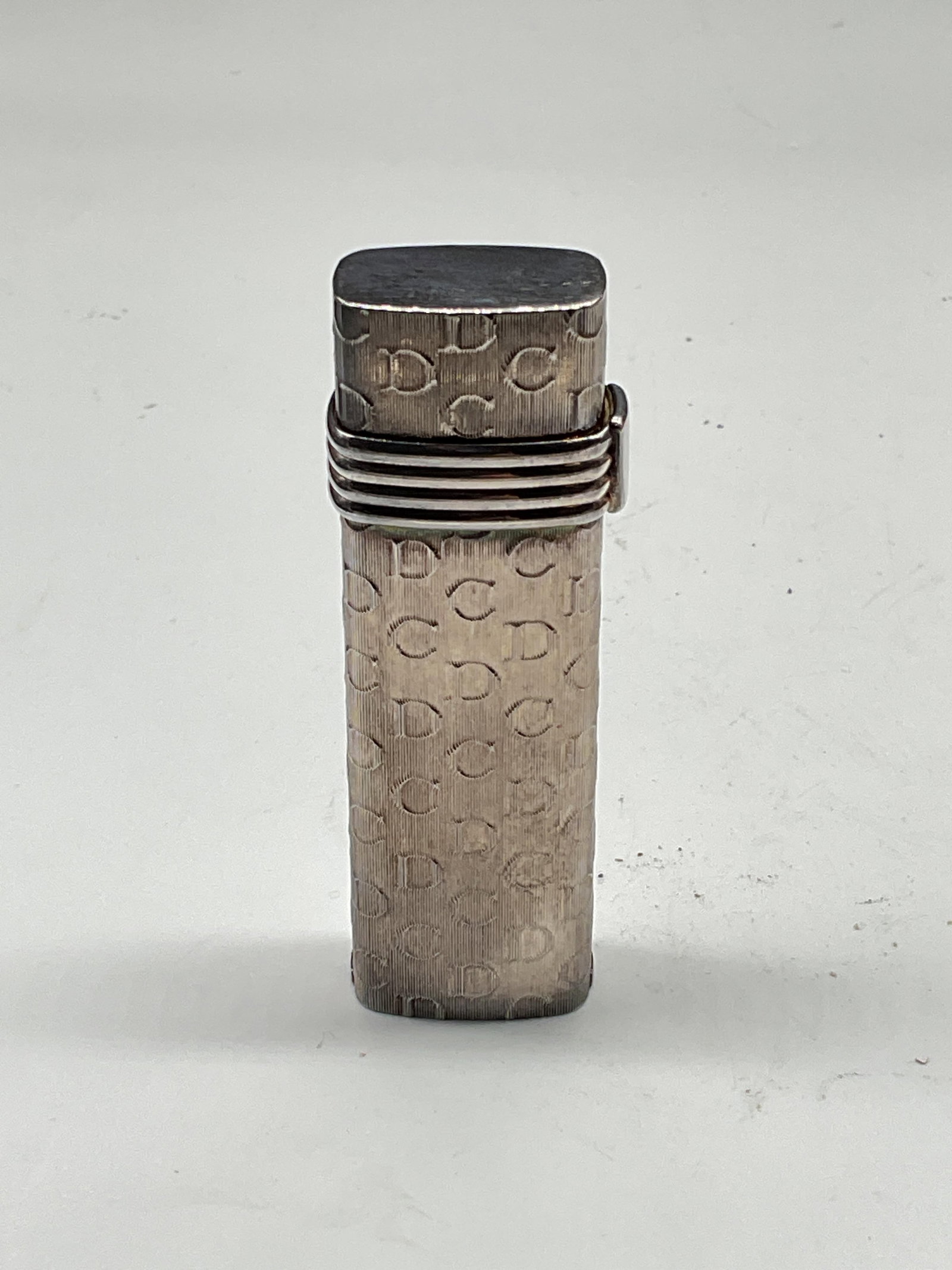 Vtg Christian Dior Silver & Gold Plated Lighter - 2
