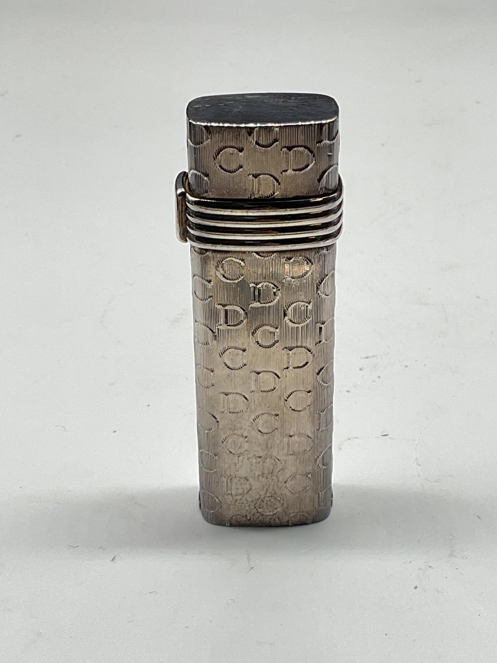 Vtg Christian Dior Silver & Gold Plated Lighter - 4