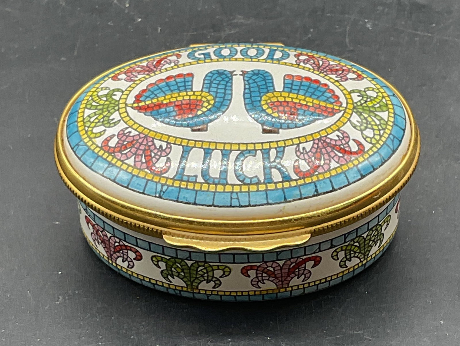 Halcyon Days Good Luck Enamel Trinket Box (1 of 6)