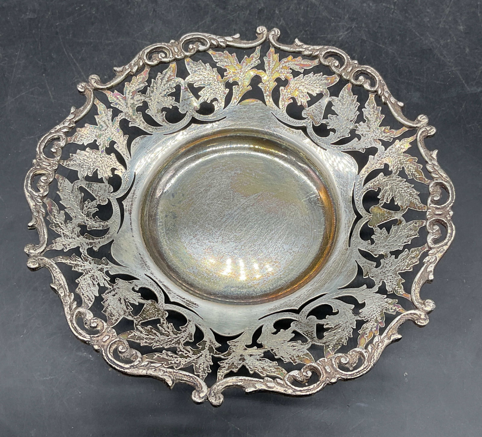 900 Silver Reticulated Footed Bowl, Egypt (1 of 6)