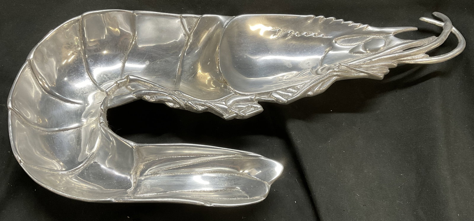 Mariposa Polished Metal Shrimp Shaped Tray MEXICO (1 of 6)