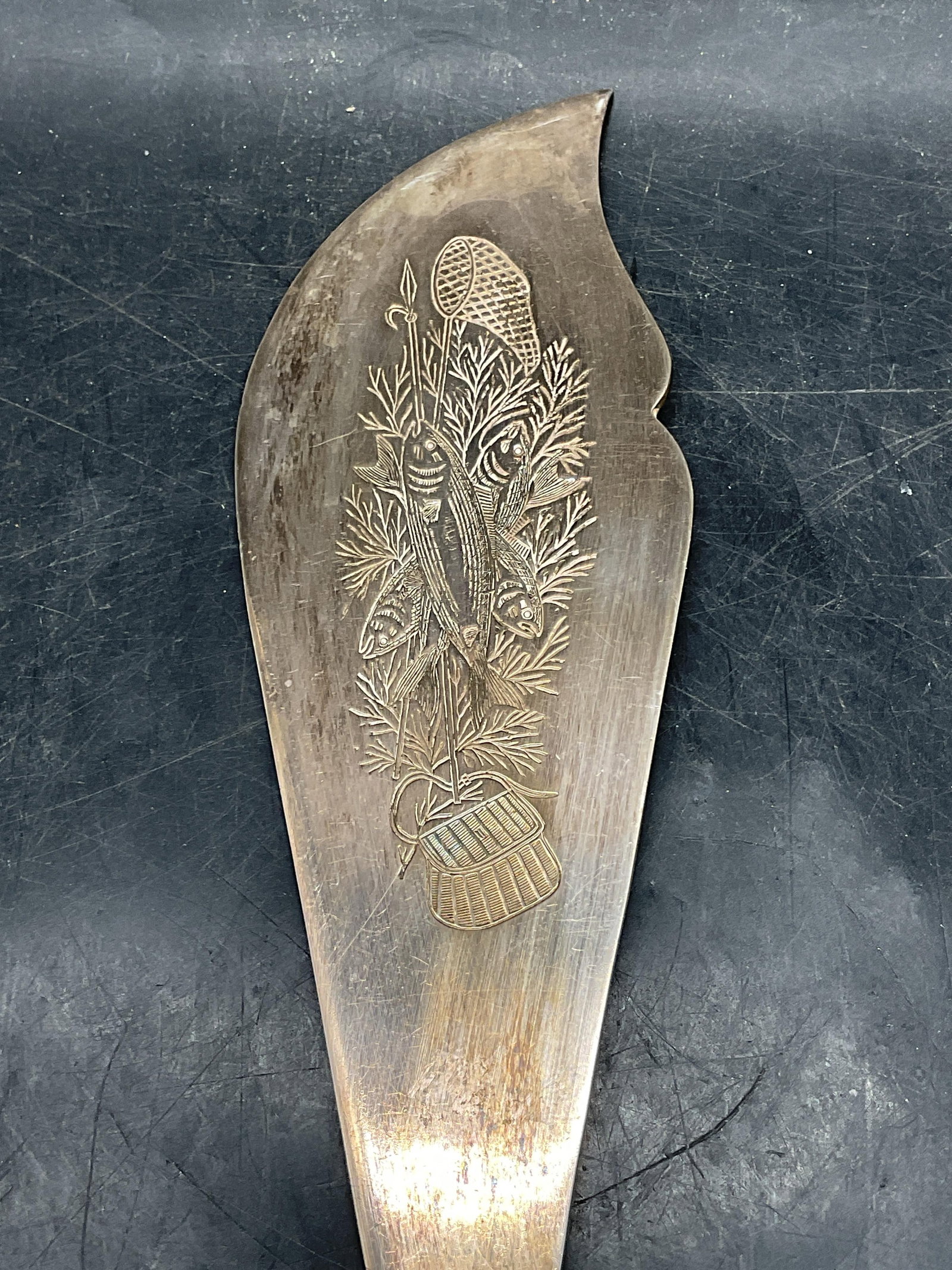 Vtg Maxwell Phillips Sterling Silver Fish Server - 3