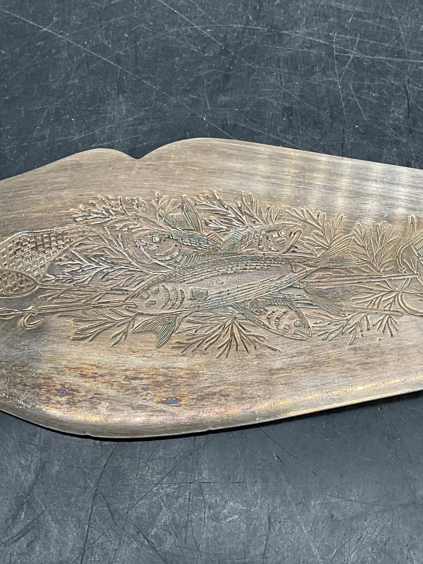 Vtg Maxwell Phillips Sterling Silver Fish Server - 4