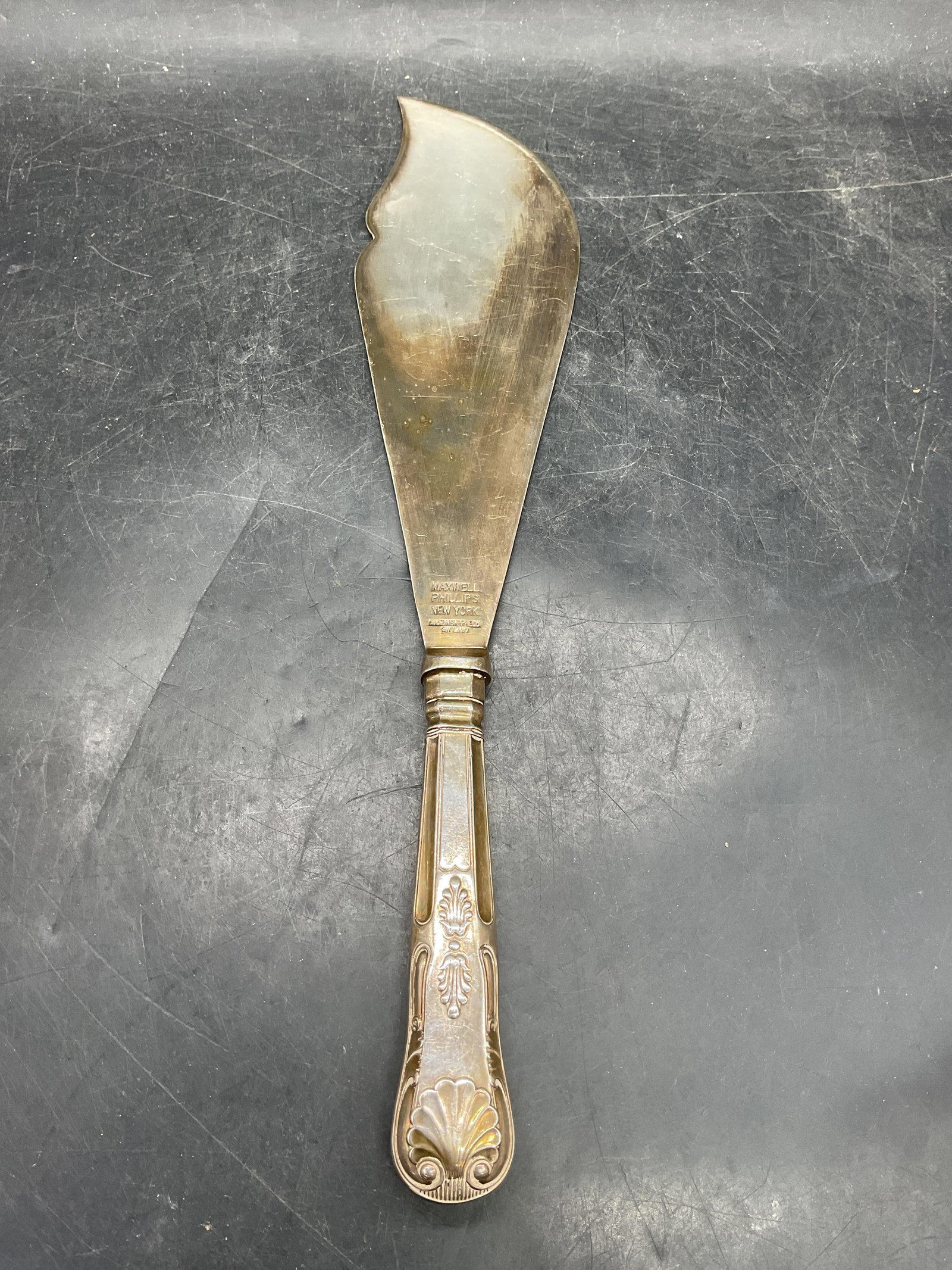 Vtg Maxwell Phillips Sterling Silver Fish Server - 5