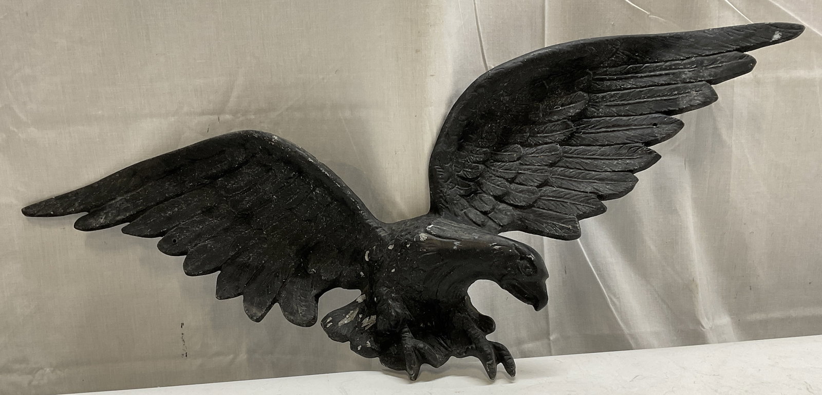 VTG Black Finish Cast-Metal Eagle Wall Hanging (1 of 7)