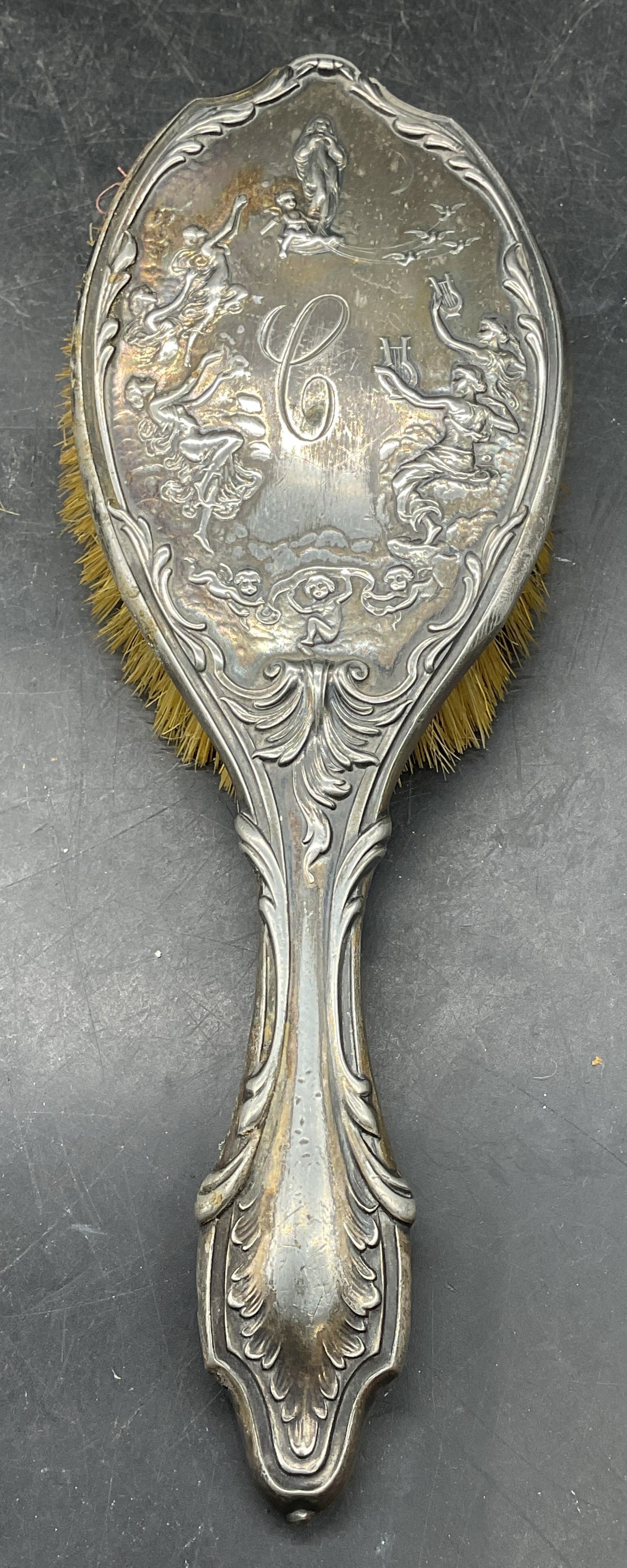 Antique Derby Silver Plated Ornate Hairbrush (1 of 6)