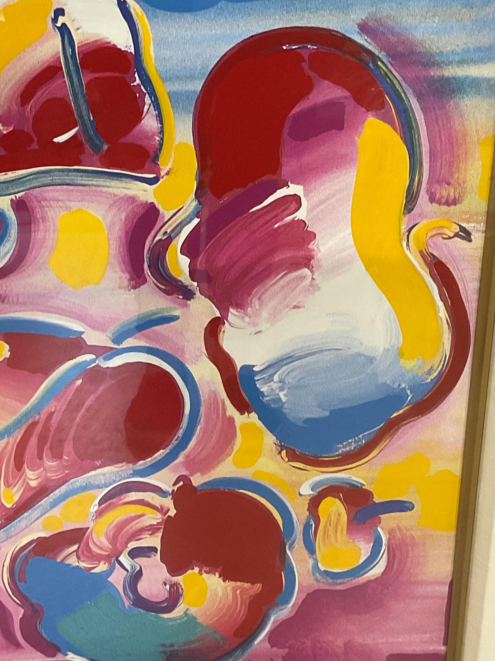 Framed Peter Max Profile Seriolithograph COA - 4