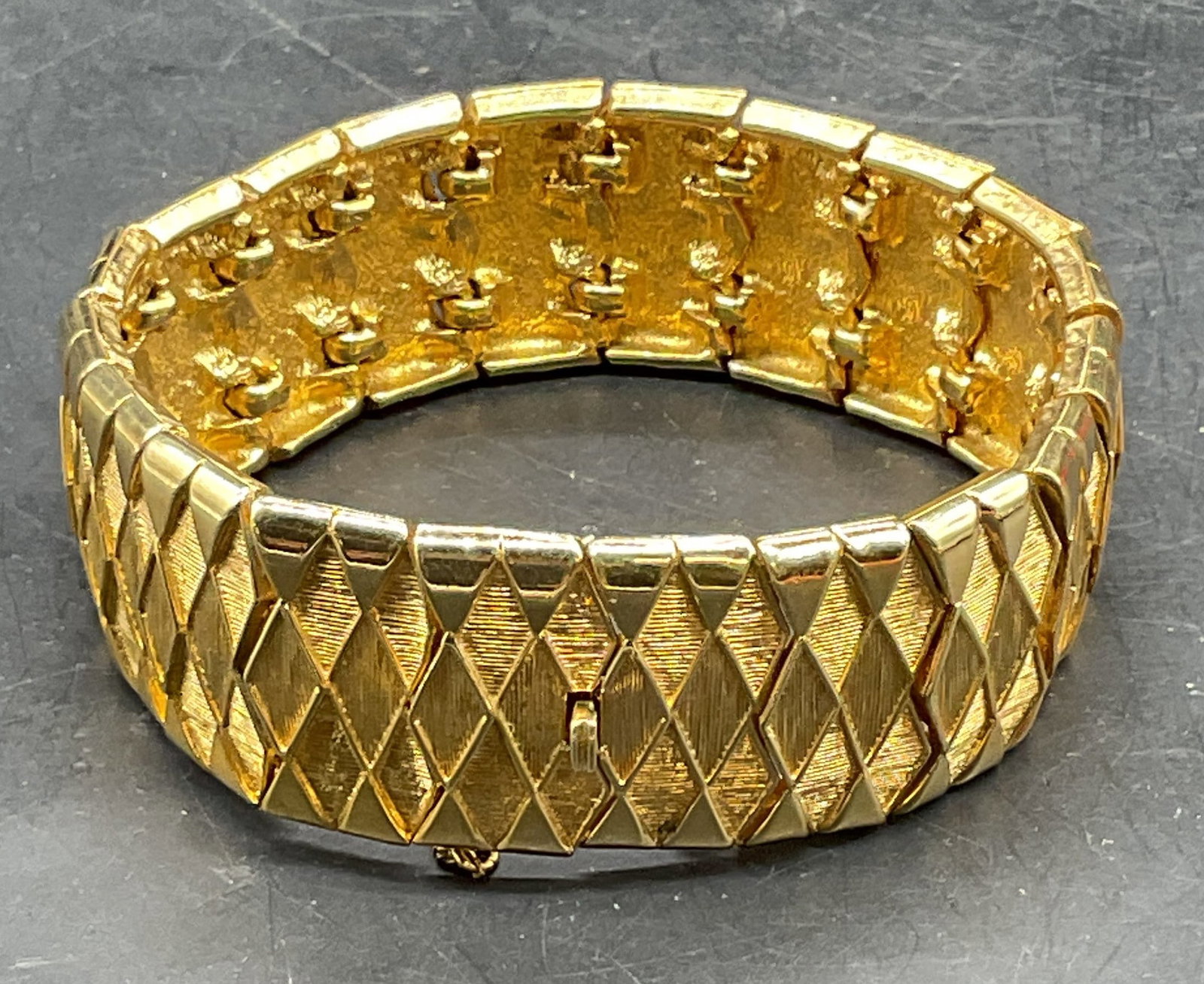 Vintage Boucher Gold Tone Geometric Bracelet (1 of 6)