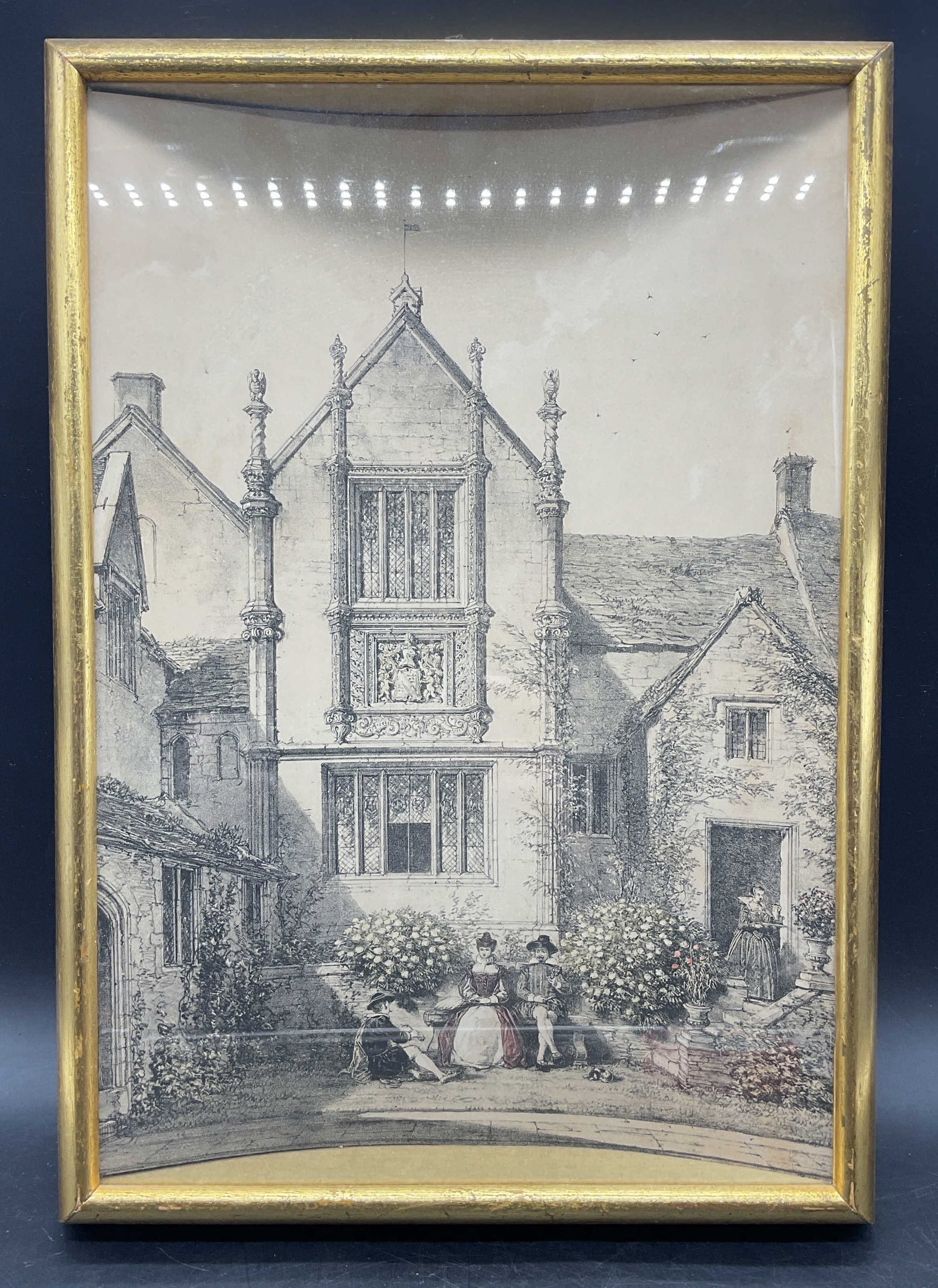 Framed Antq After Nash Bingham Melcombe Litho (1 of 6)