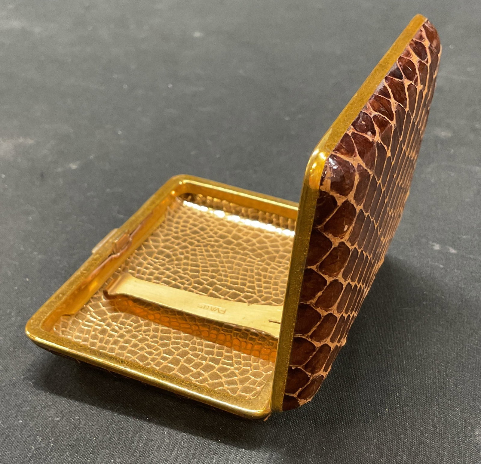 Vtg Evans Brown Leather Cigarette Case (1 of 8)