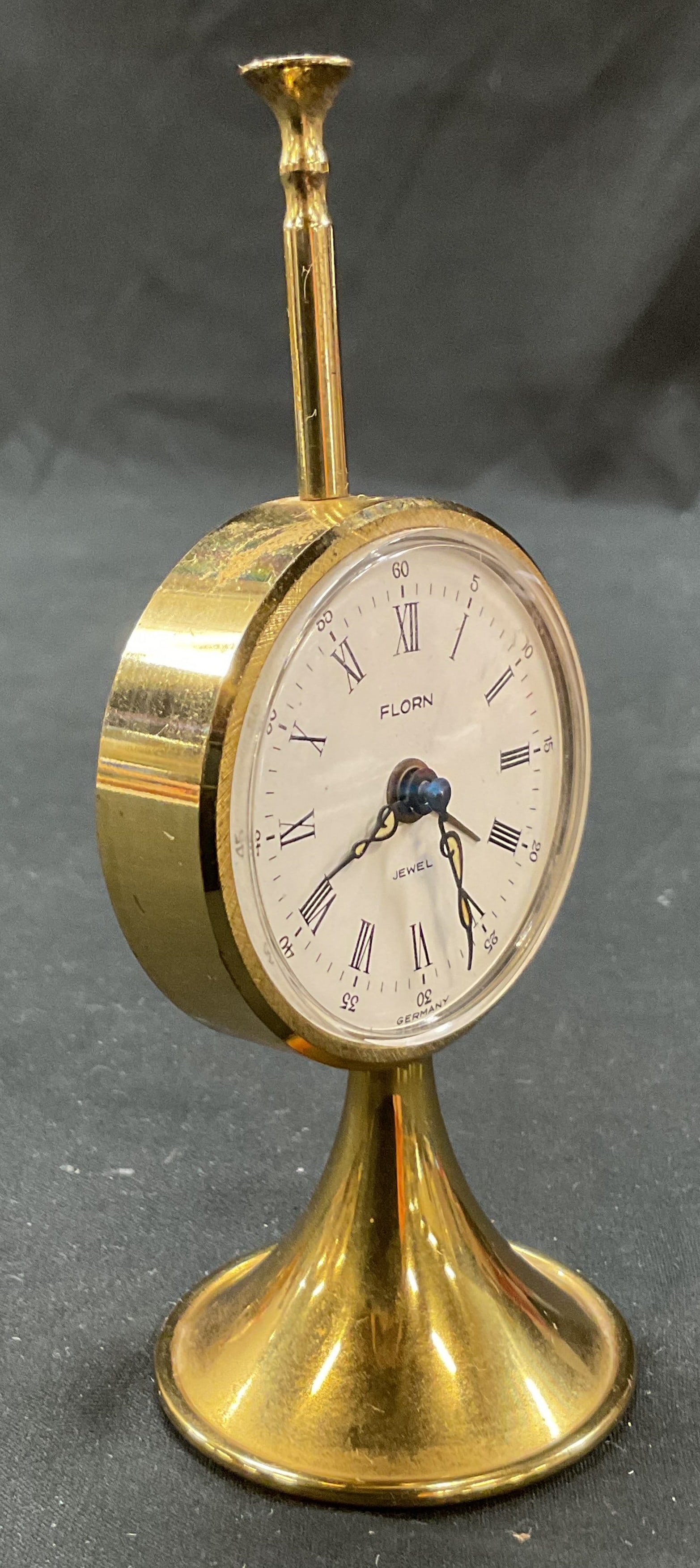 Florn Brass Table Clock Germany (1 of 7)