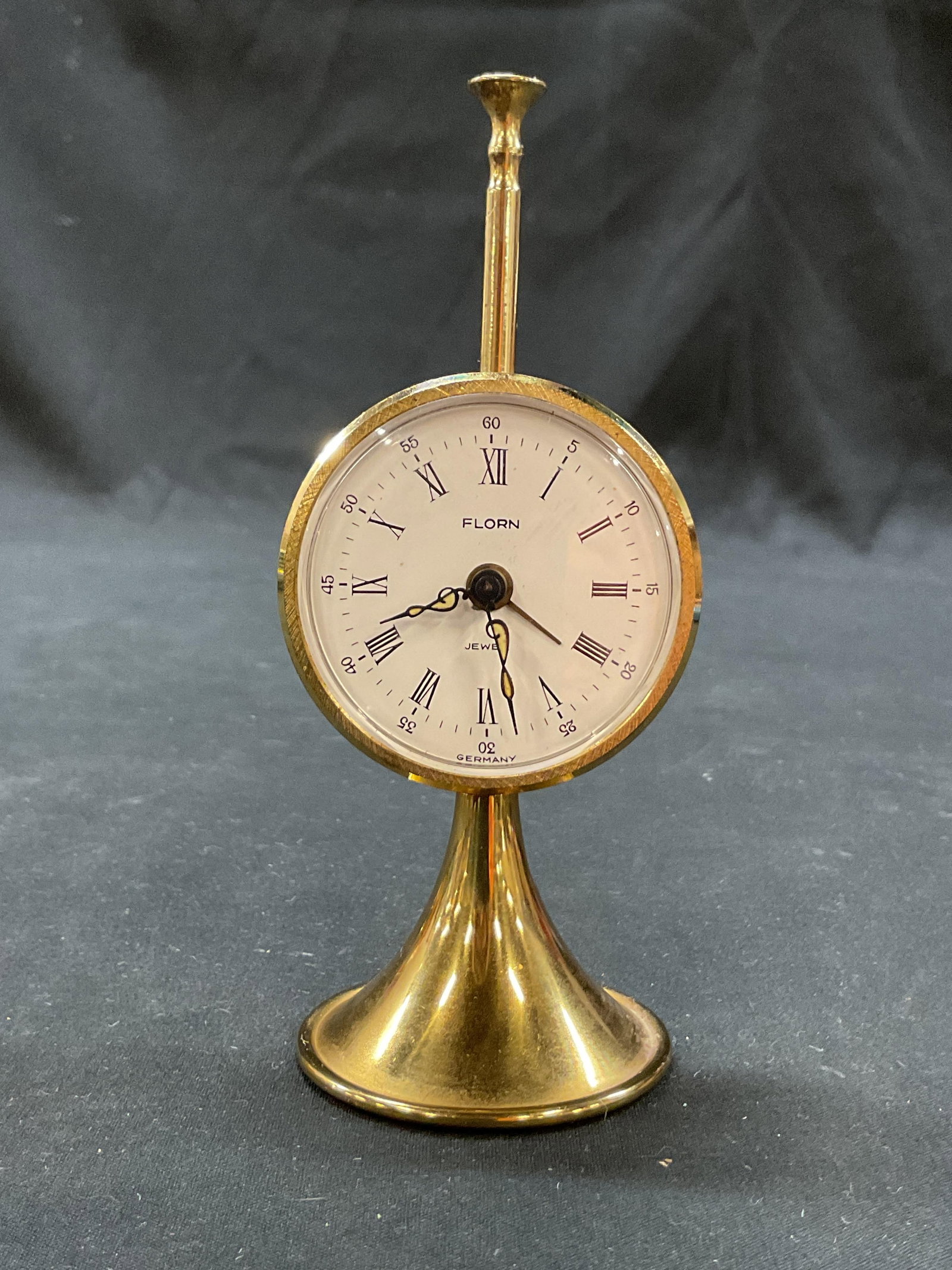 Florn Brass Table Clock Germany - 2