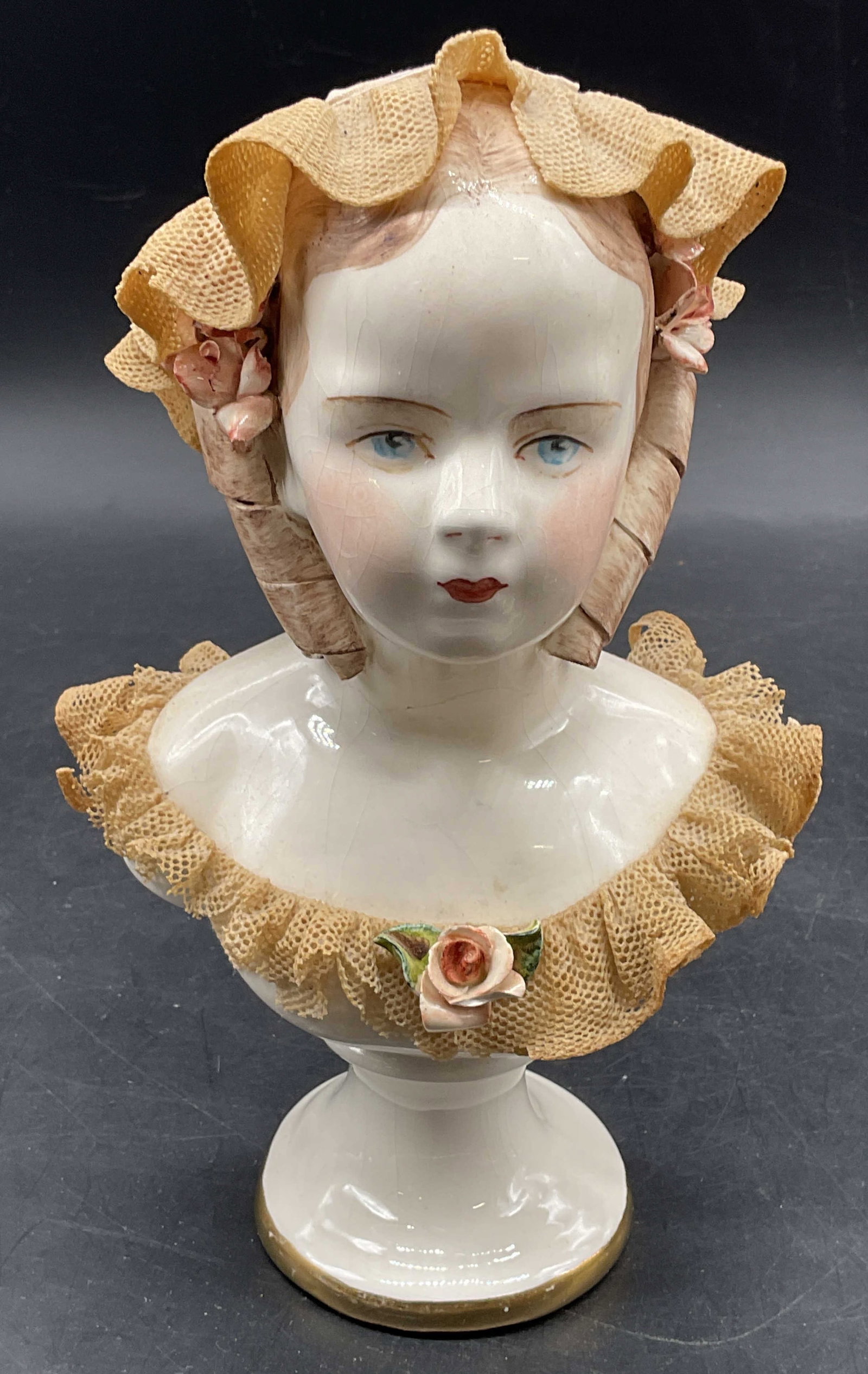 California Dresden French Miss Porcelain Bust (1 of 7)