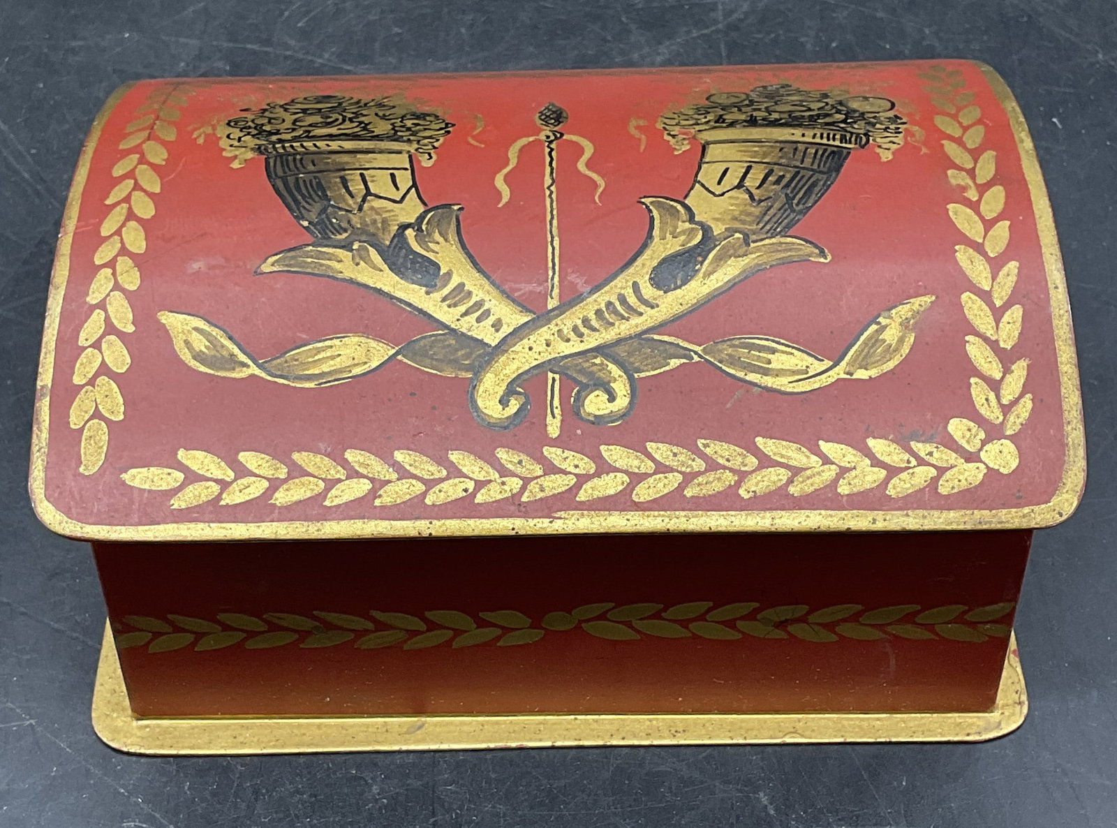 Gilt Toleware Cornucopia Box, Italy (1 of 6)