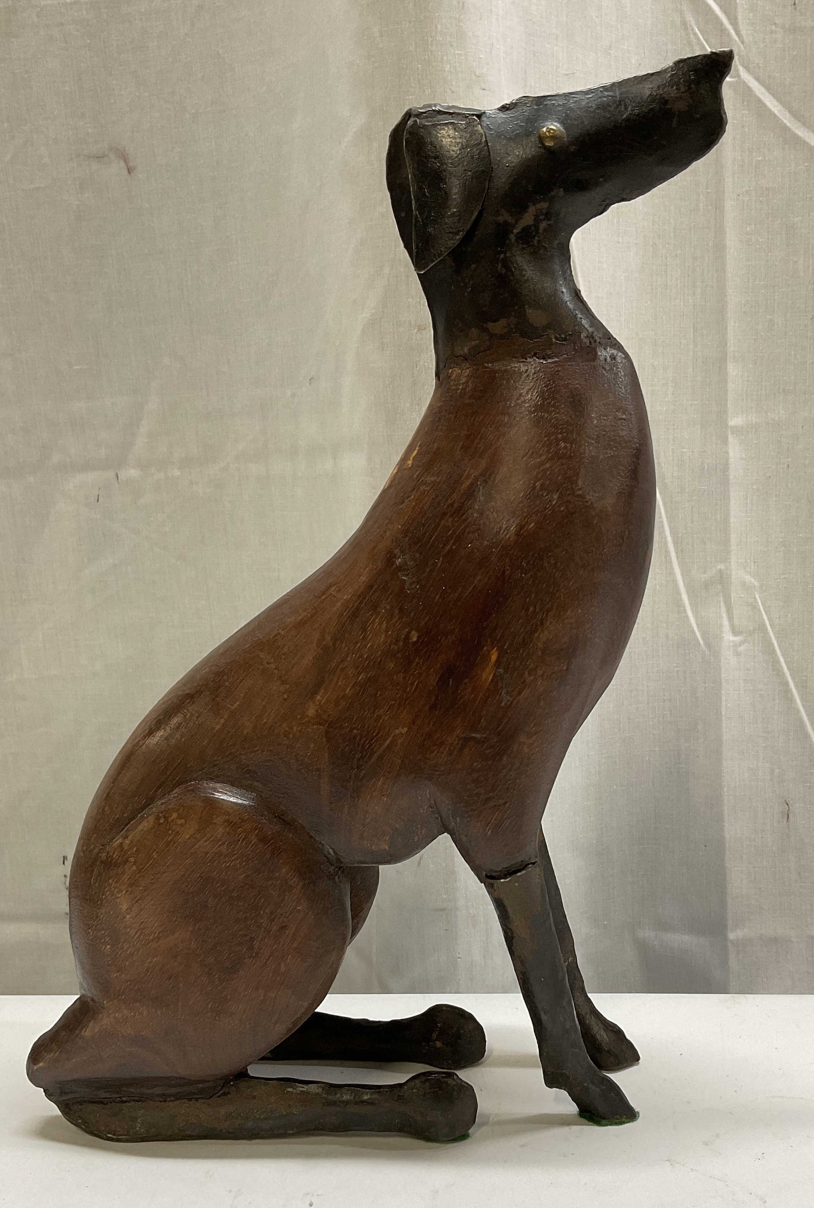 Handcrafted Wood & Metal Dog Sculpture (1 of 7)