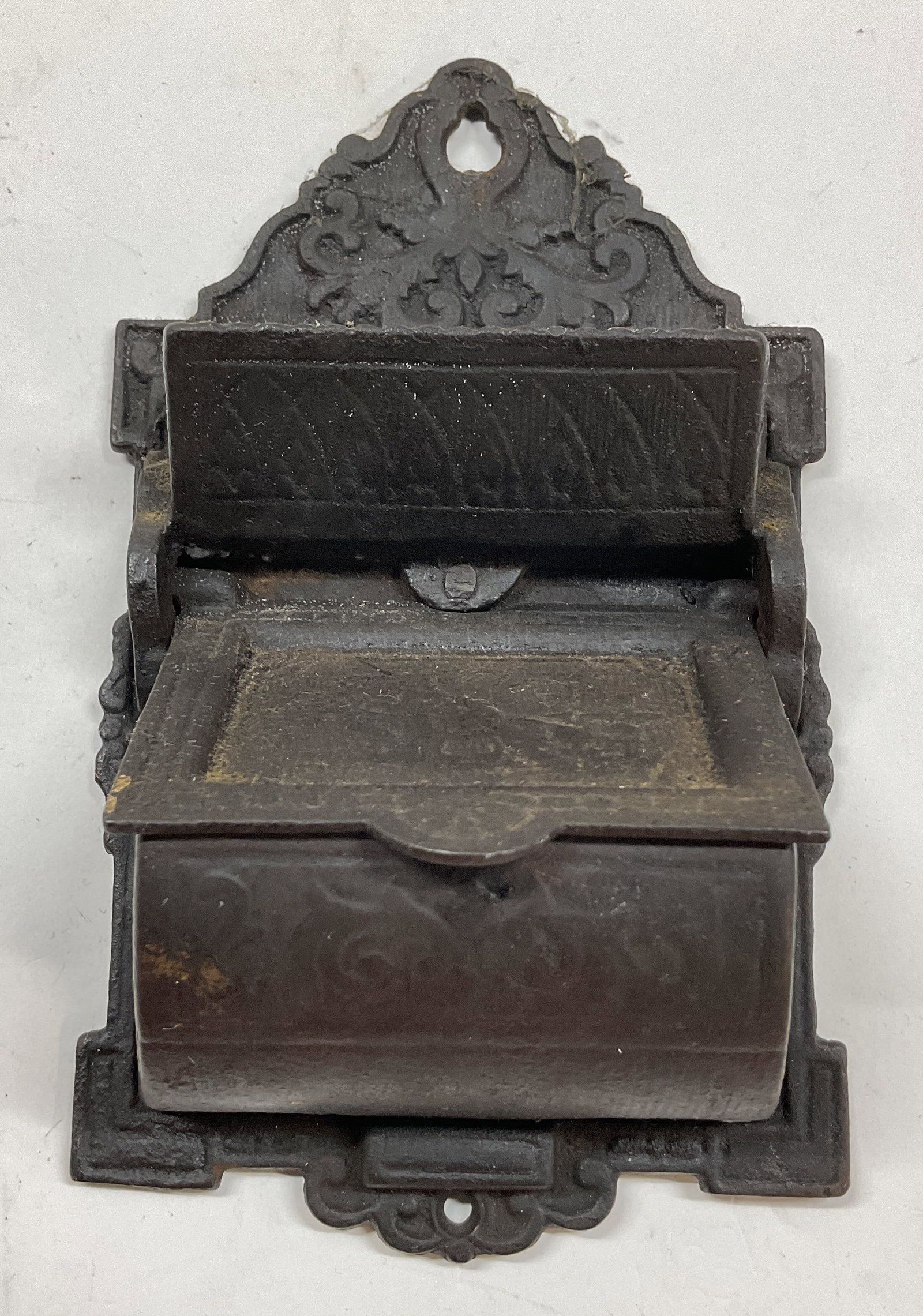 Antq Black Cast Iron Match Safe (1 of 8)