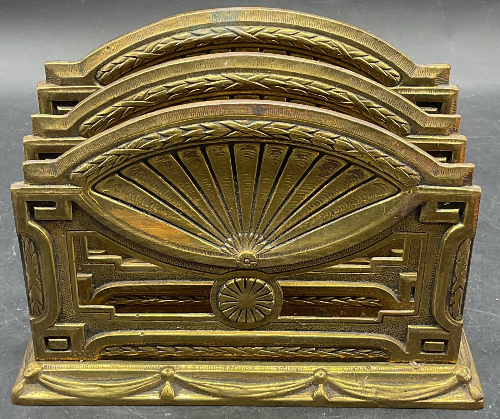 Antique Art Nouveau Brass Letter Holder (1 of 6)