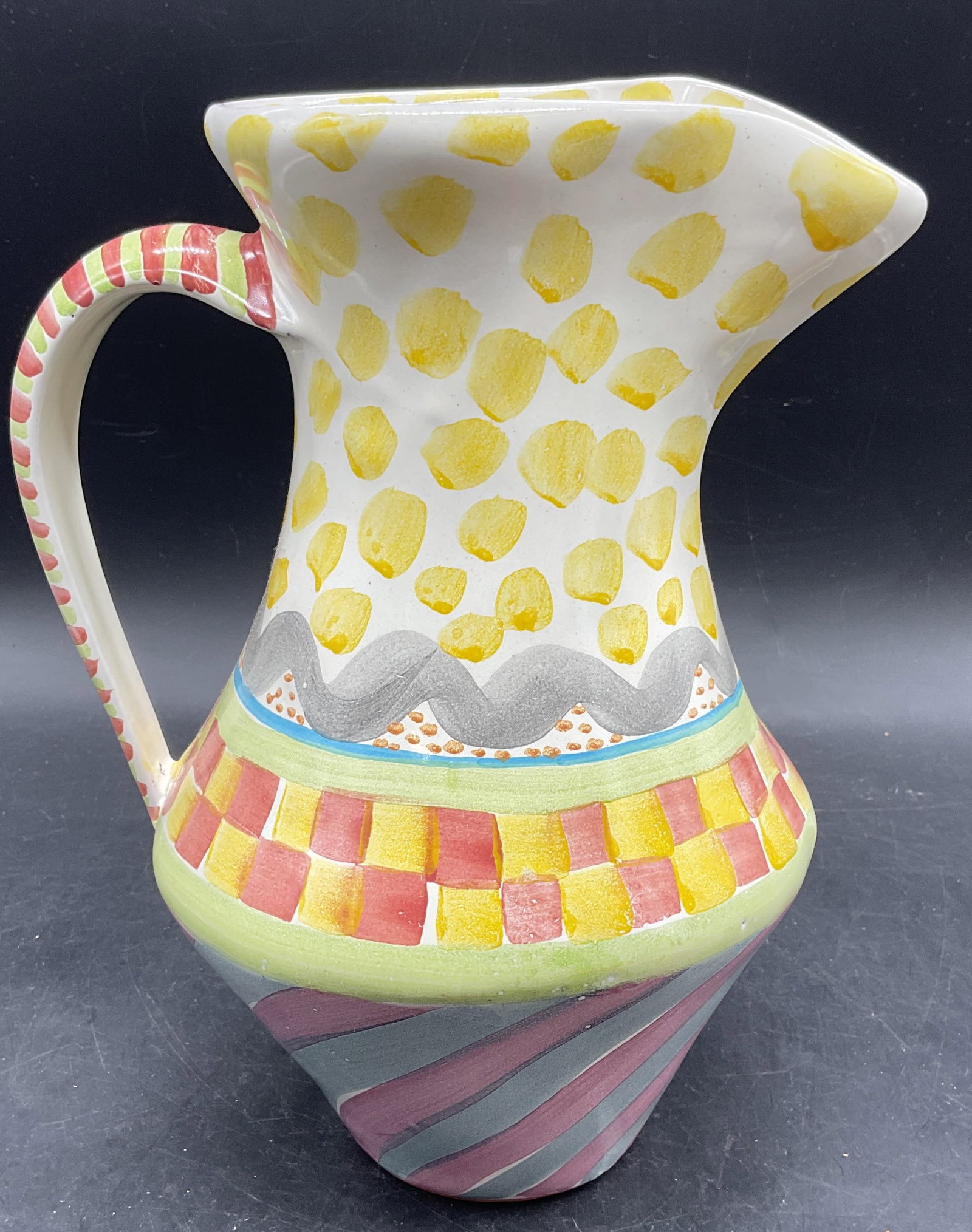 Mackenzie Childs Aurora Ceramic Pitcher (1 of 6)
