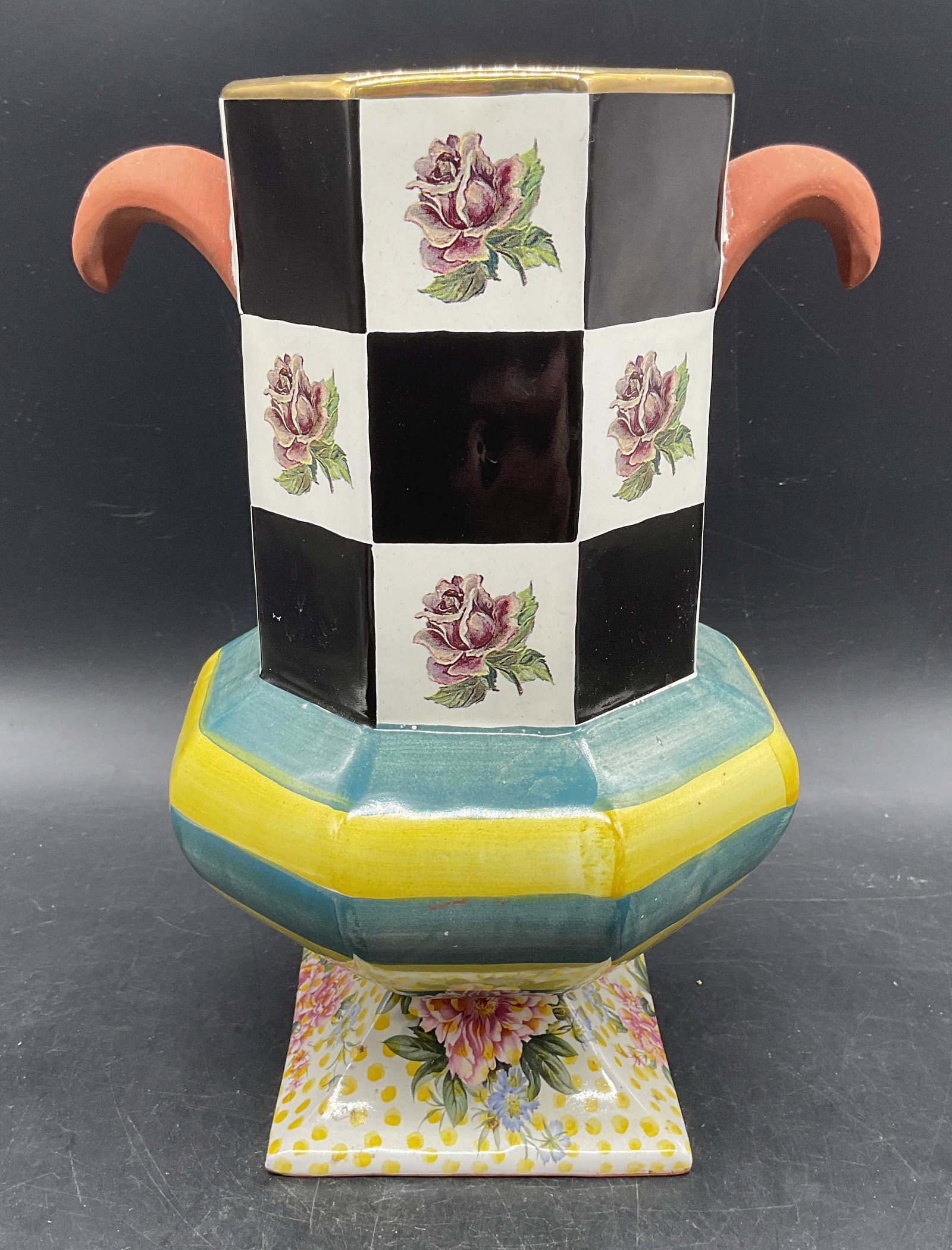 Mackenzie Childs Sea & Shore Ceramic Vase (1 of 6)