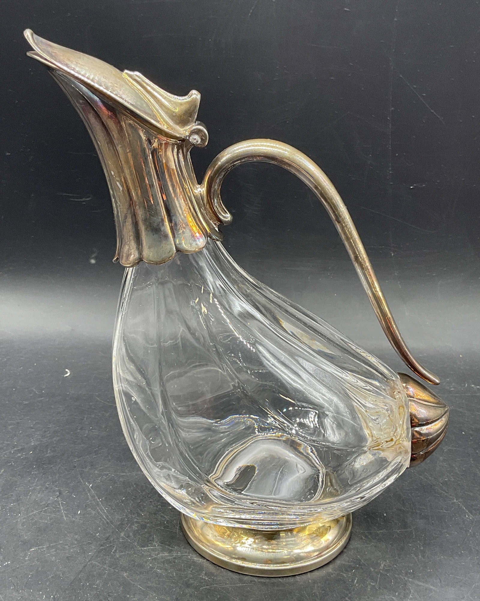 Vintage Silver Plated Crystal Duck Decanter (1 of 6)