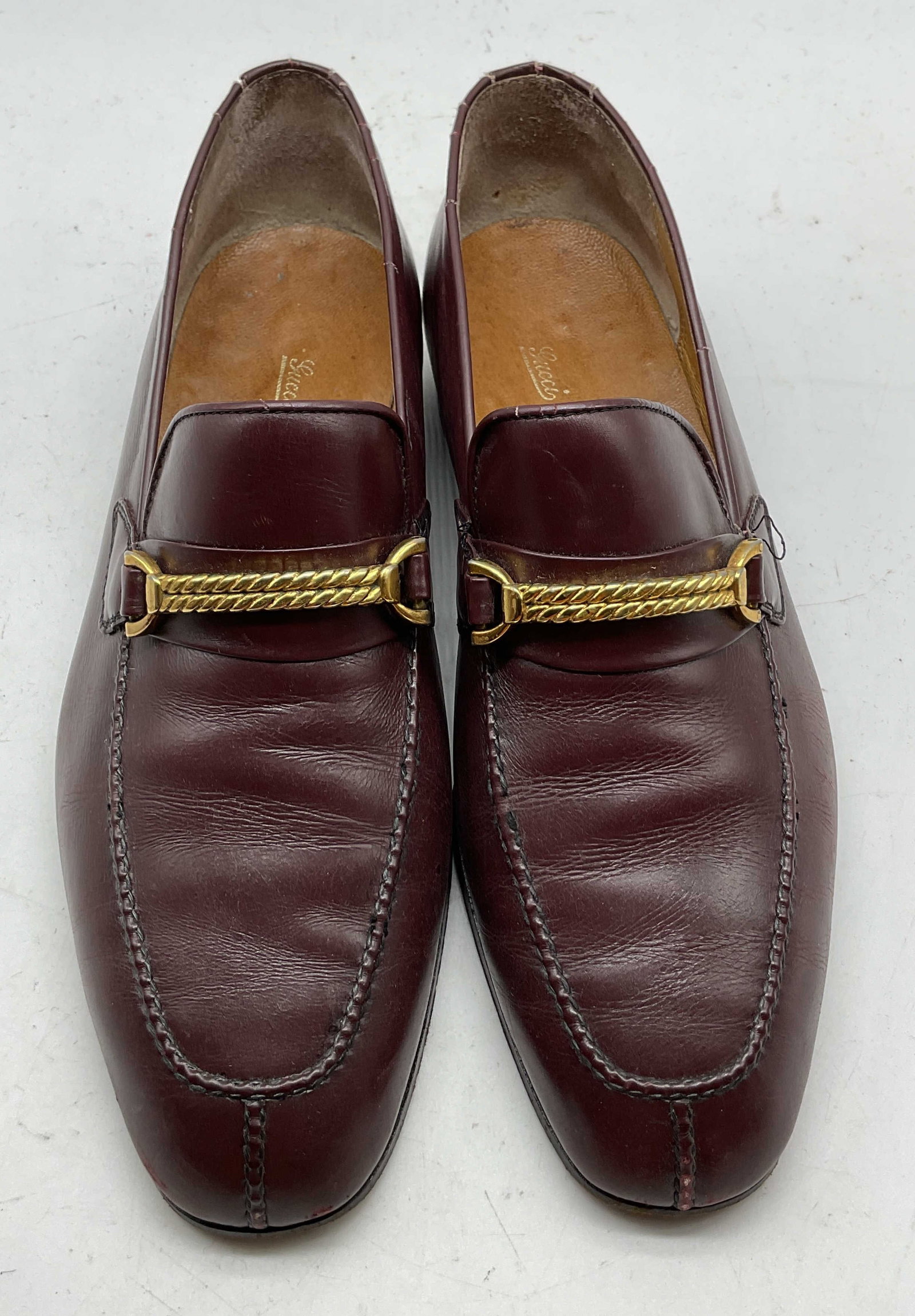 Gucci Red Leather Loafers Italy (1 of 9)