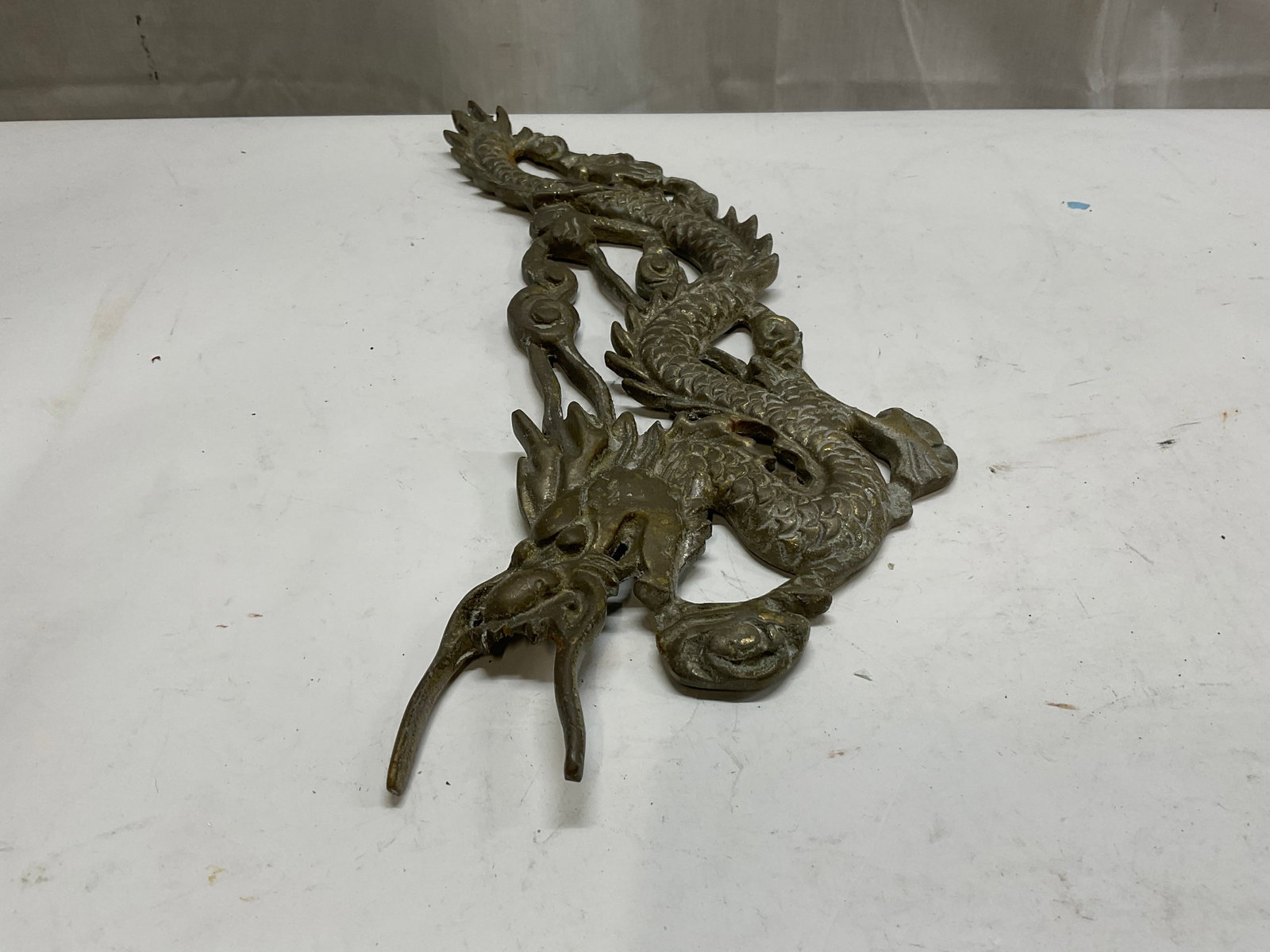 VTG Solid Brass Chinese Dragon Wall Decor - 2