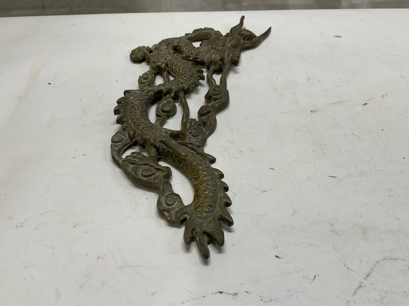 VTG Solid Brass Chinese Dragon Wall Decor - 4