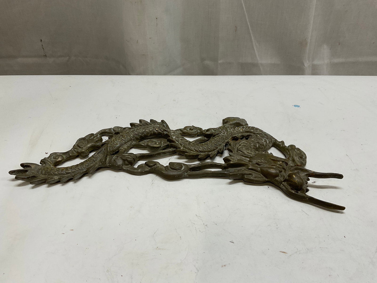 VTG Solid Brass Chinese Dragon Wall Decor - 5