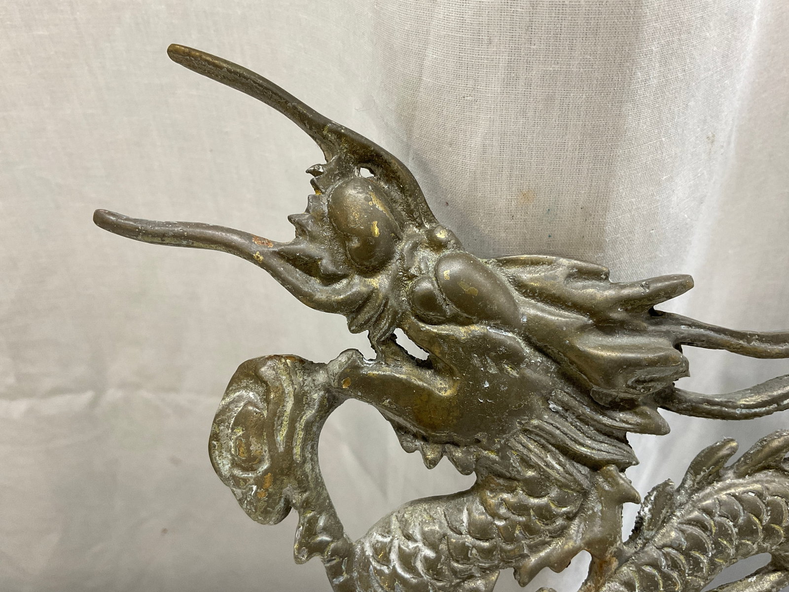 VTG Solid Brass Chinese Dragon Wall Decor - 7