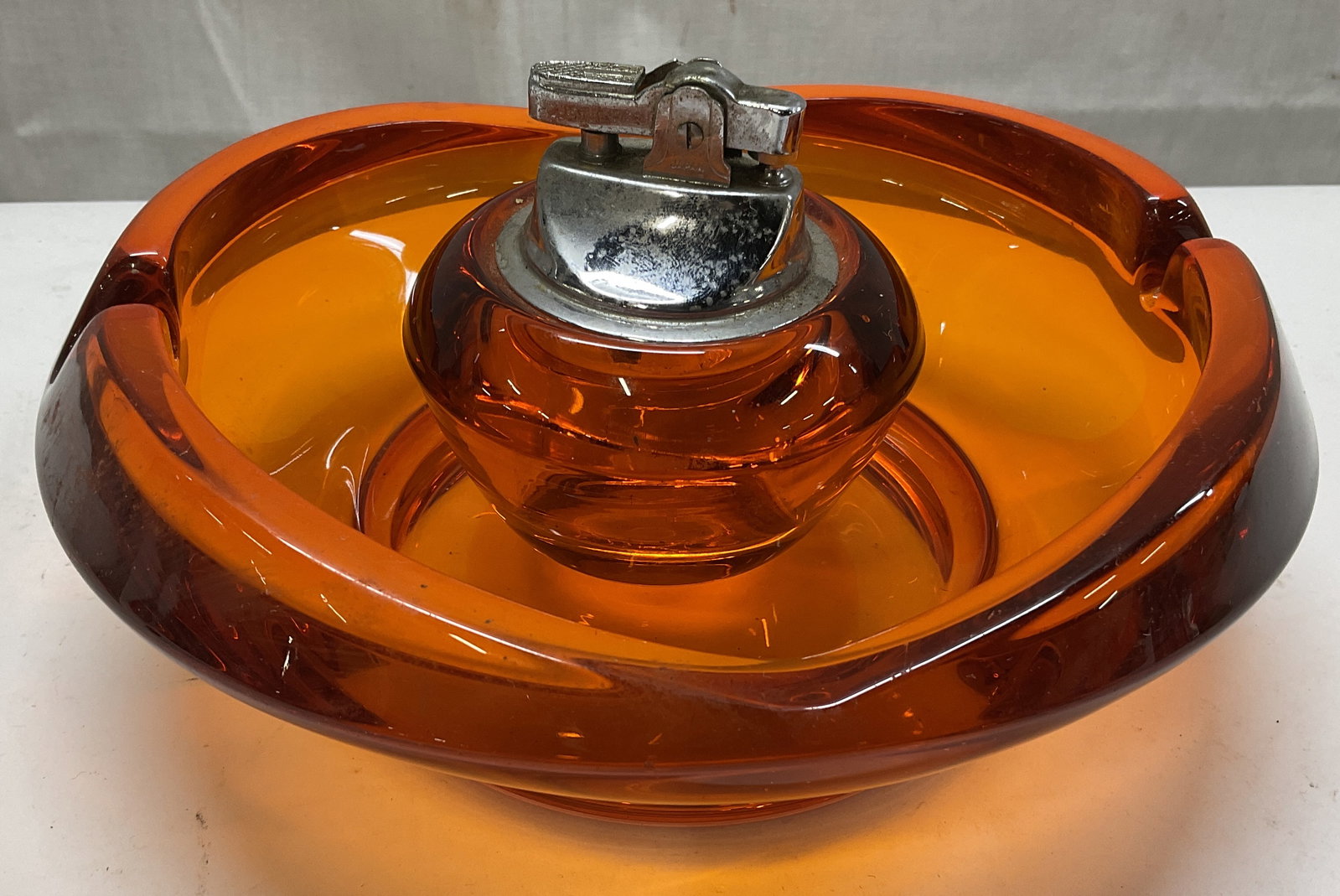 Lt2 MCM Viking Glass Persimmon Orange Ashtray+ (1 of 6)