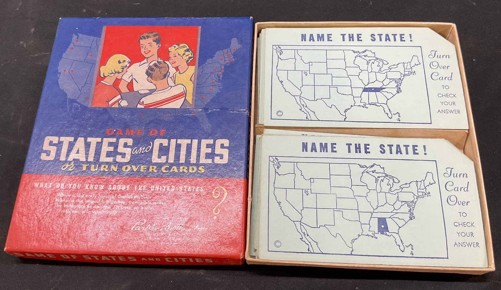 1957 States & Cities Card Game W Box USA (1 of 7)