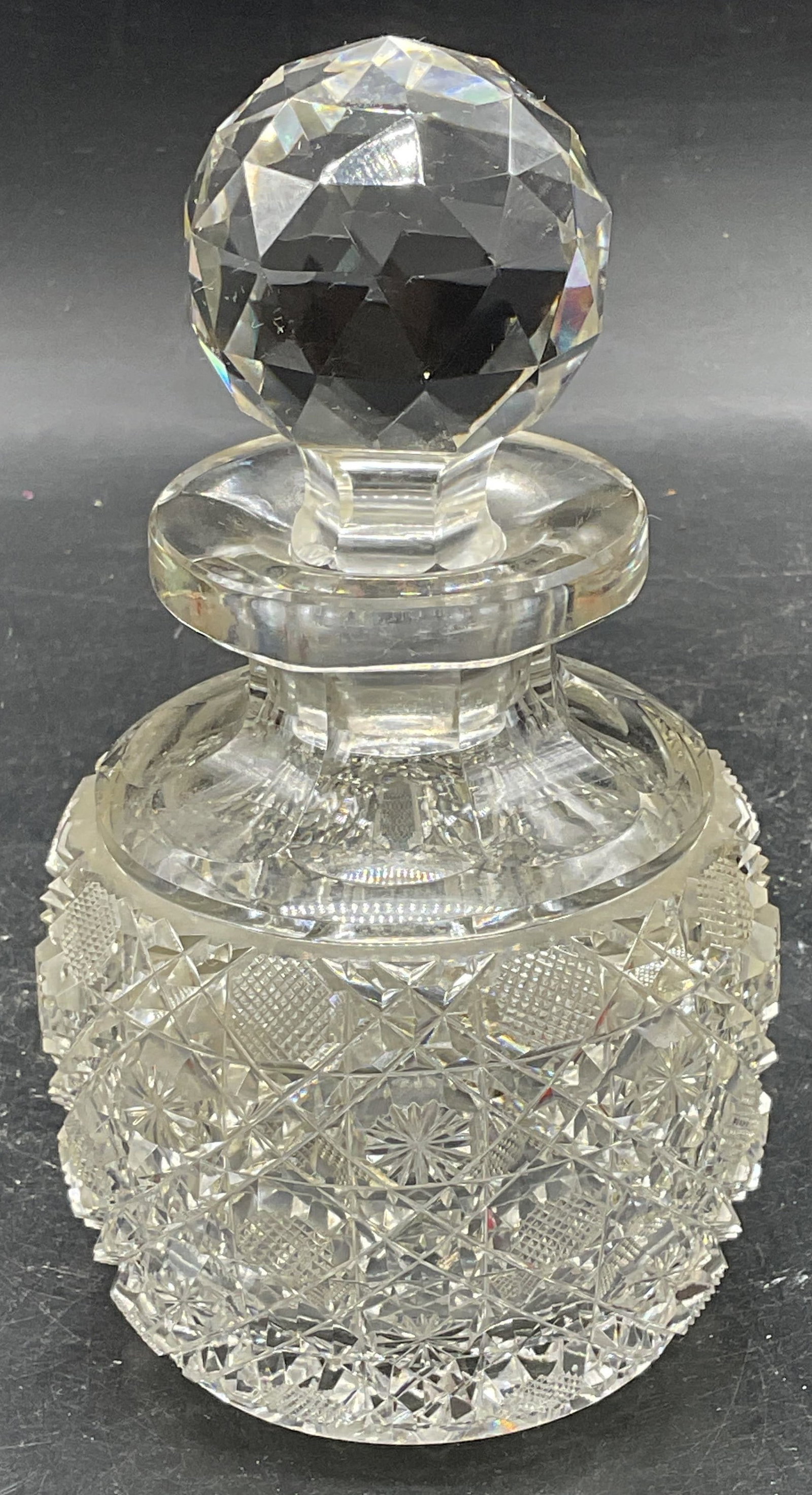 Vintage Hand Cut Crystal Perfume Bottle (1 of 6)