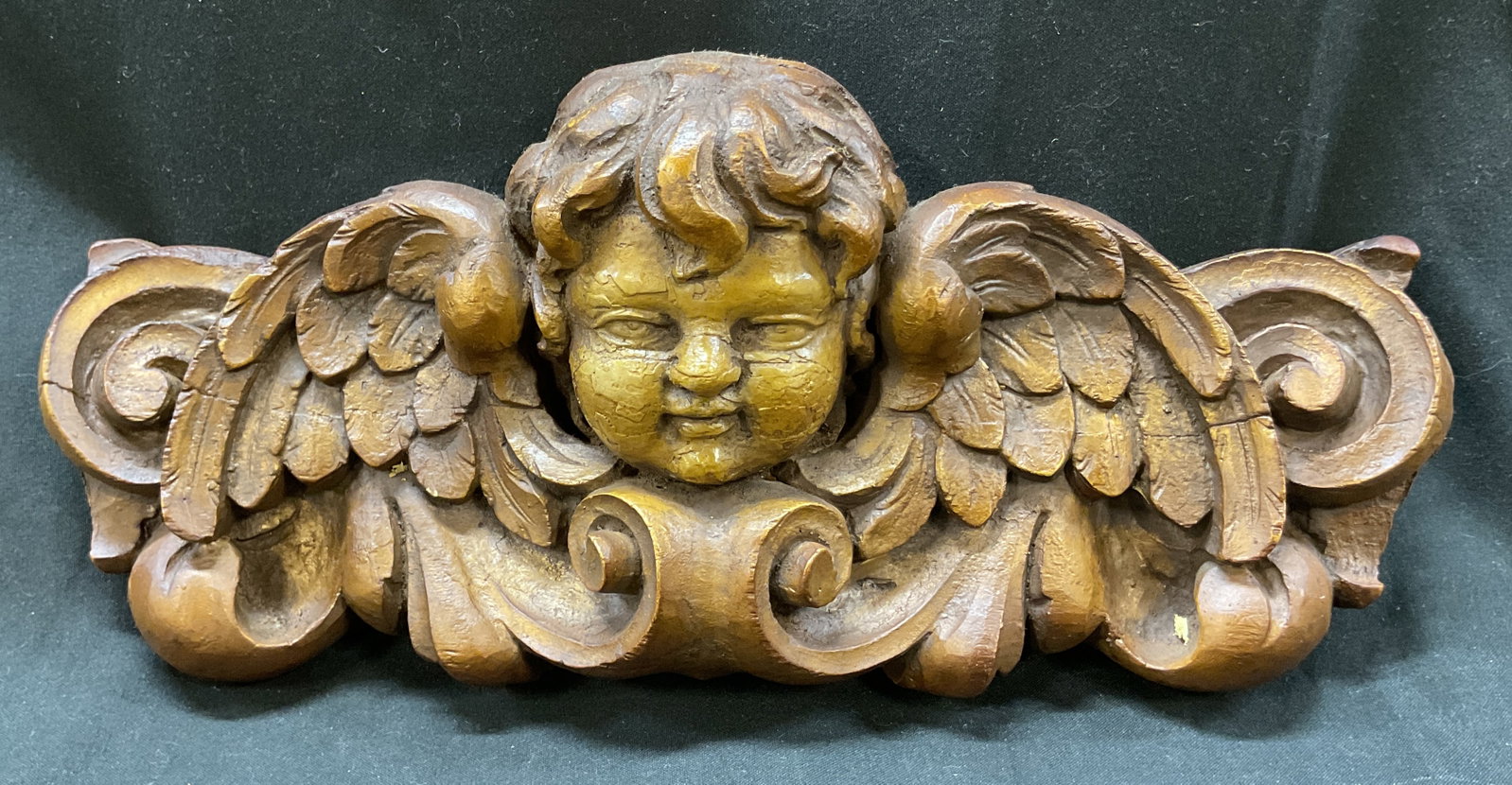 Vintage Ceramic Cherub Wall Plaque (1 of 7)