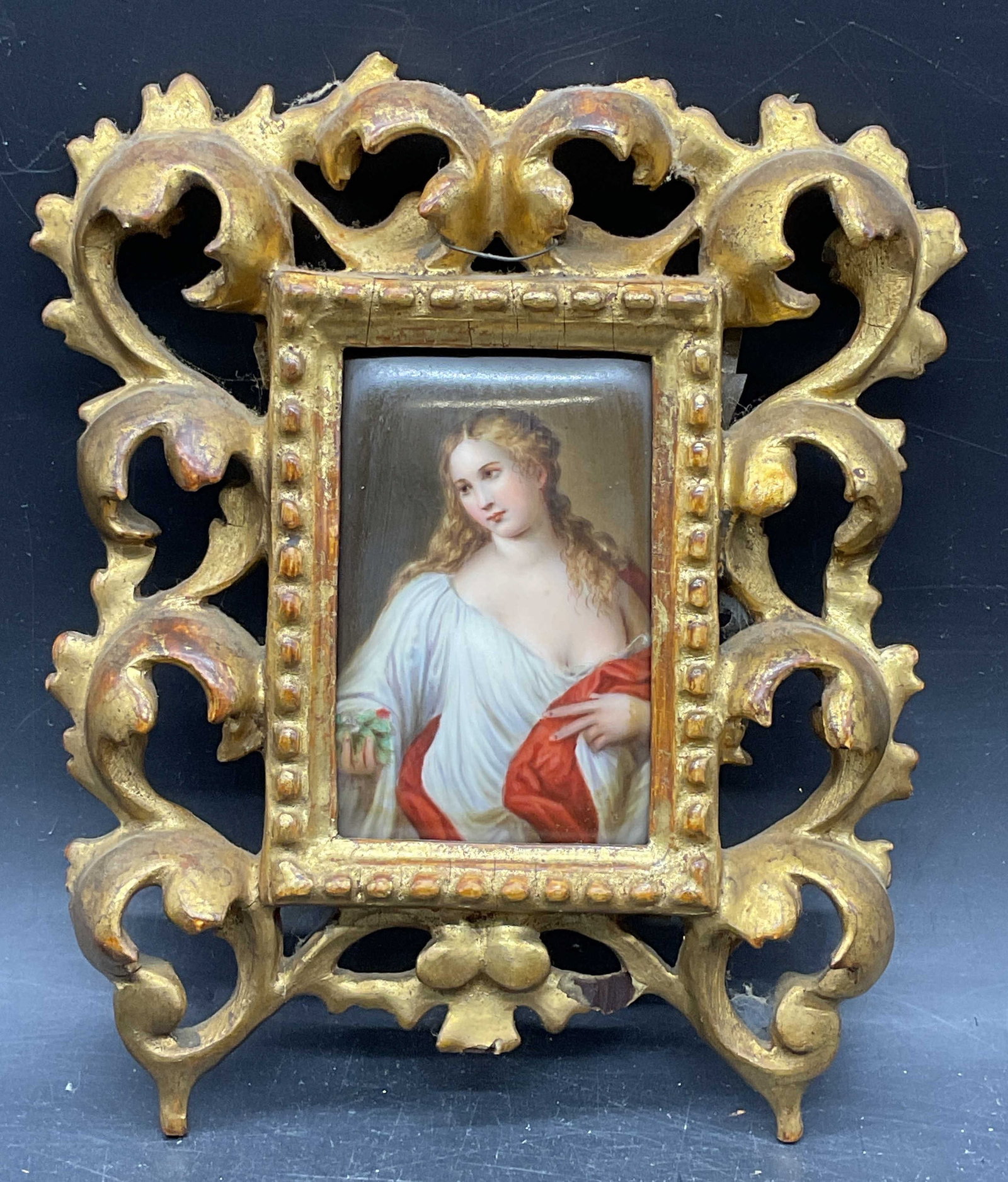 Antique After Titian Flora Painted Porcelain (1 of 6)