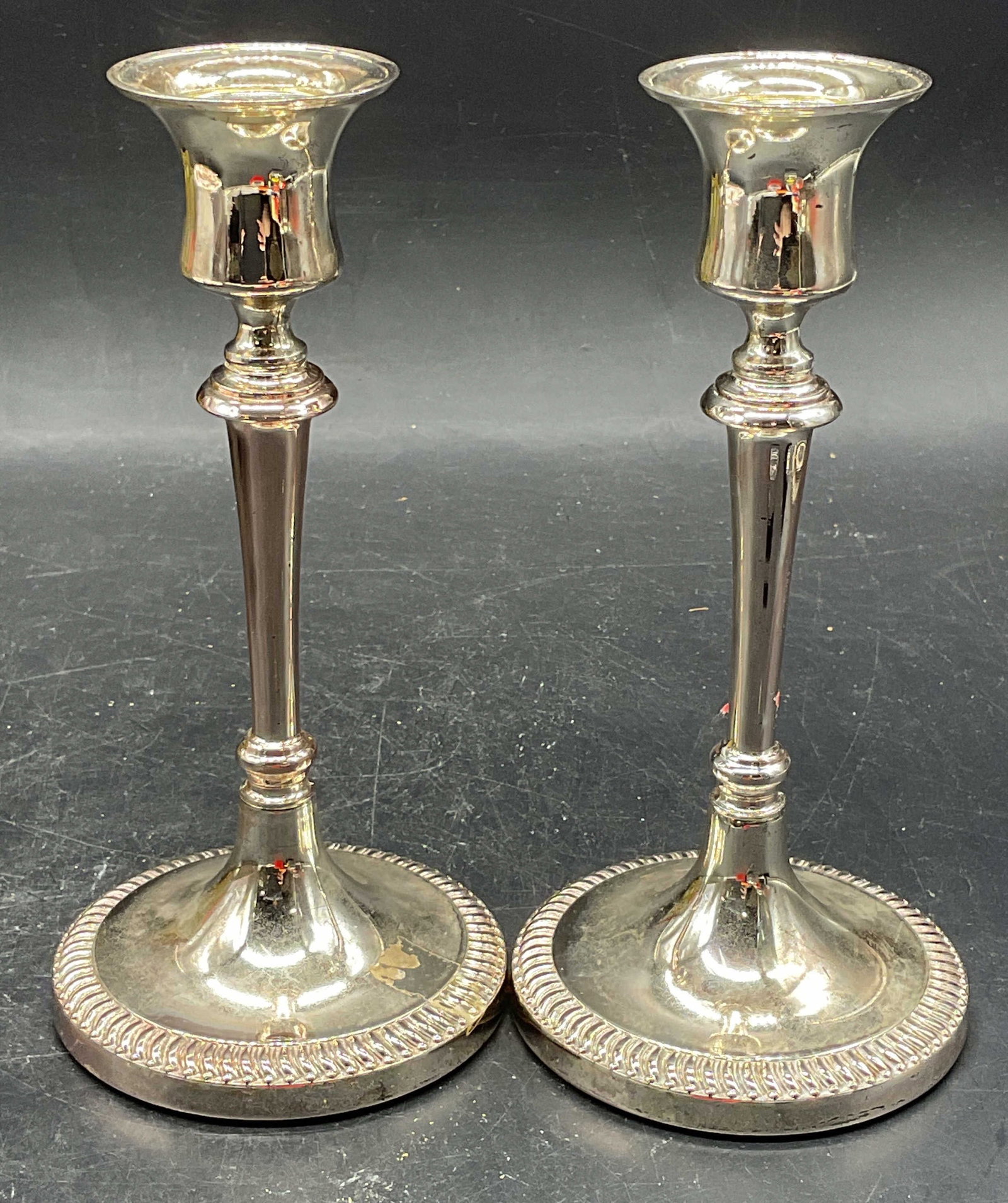 Pair Silver Plated Candle Holders (1 of 6)