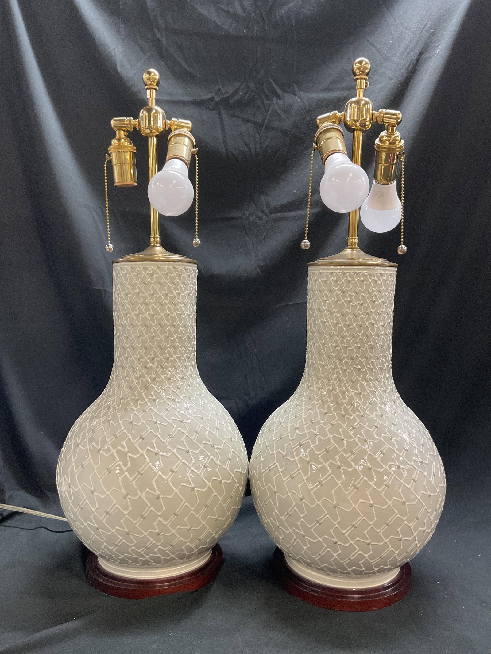 Pair Christopher Spitzmiller Table Lamps W Shades - 2