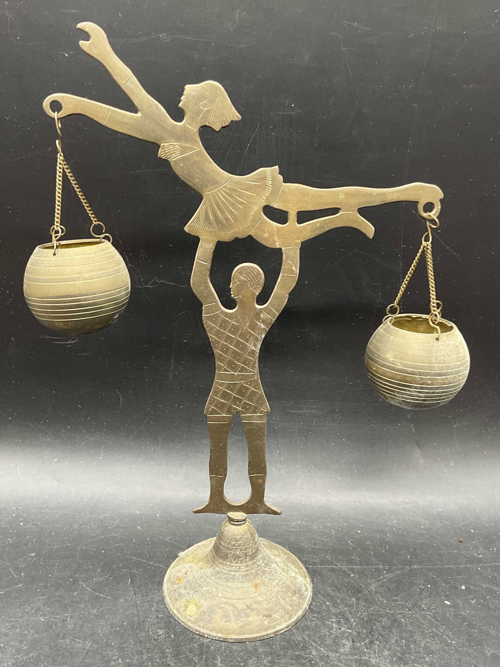 Art Deco Brass Figural Dancer Table Sculpture (1 of 7)