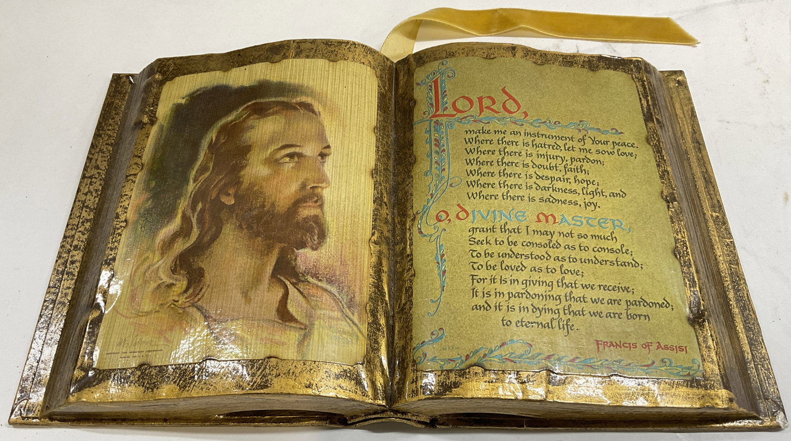 VTG Decoupage-Style Religious Open Book (1 of 8)