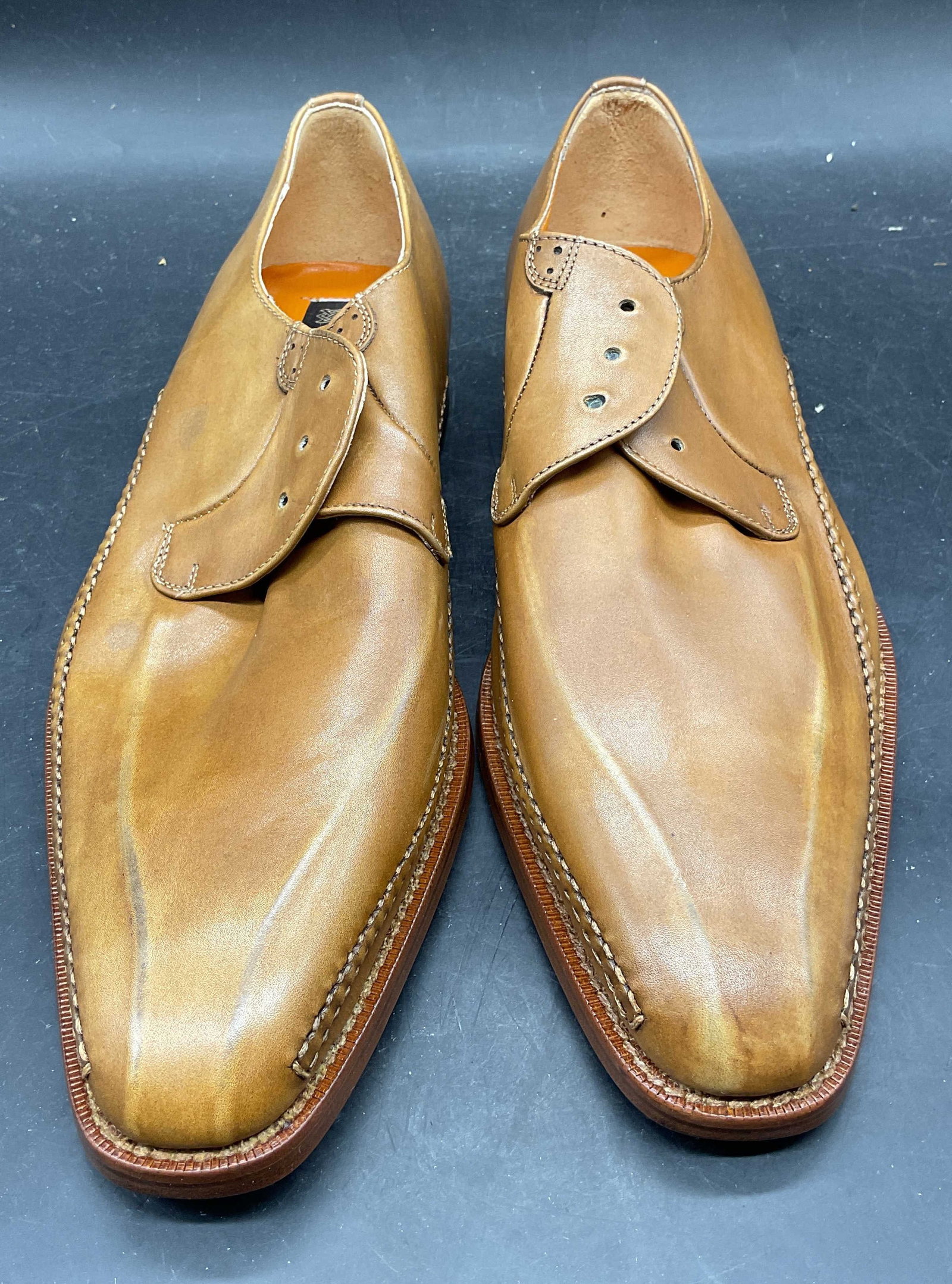 Mezlan Tan Leather Dress Shoes NWOT Spain (1 of 6)
