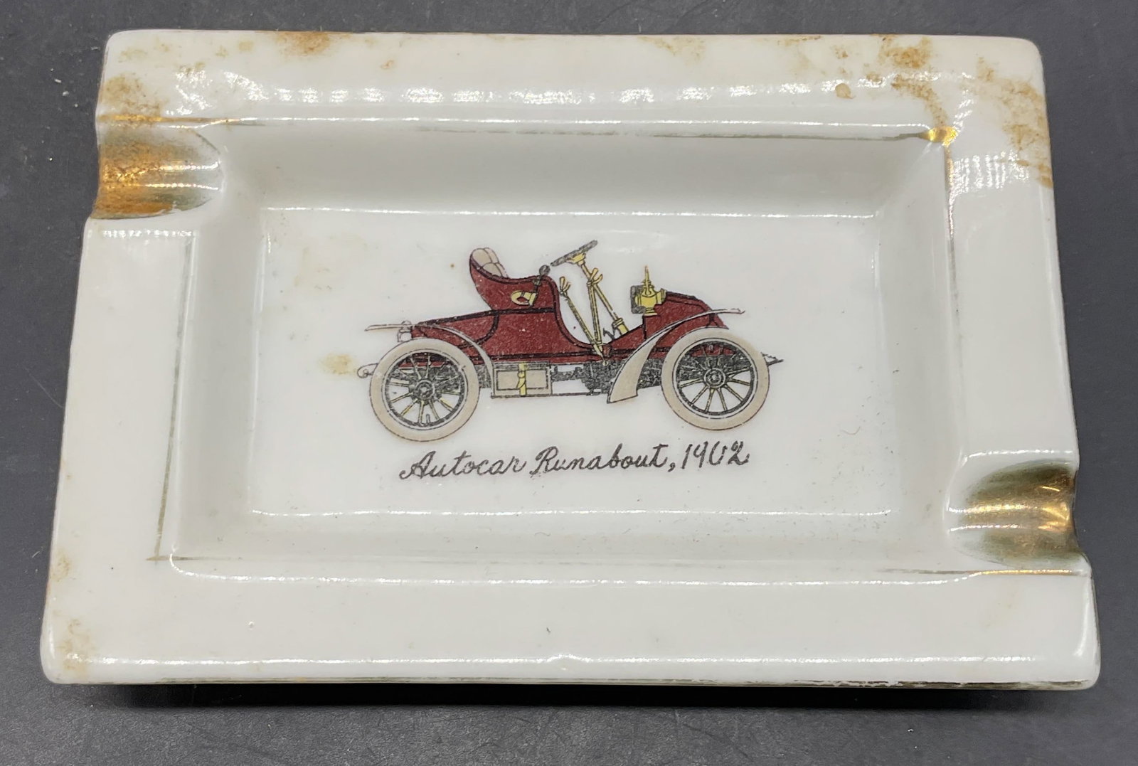 Vintage Ceramic Autocar Runabout Ashtray (1 of 6)