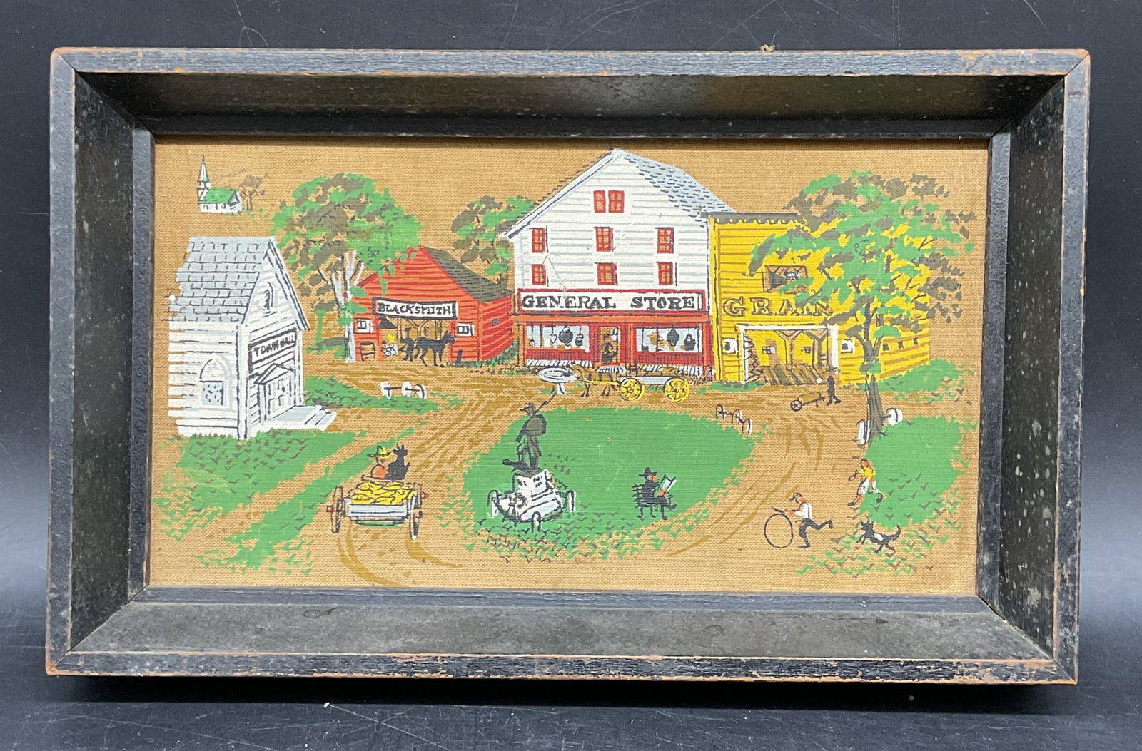 Framed Street Scene General Store Canvas Print (1 of 6)