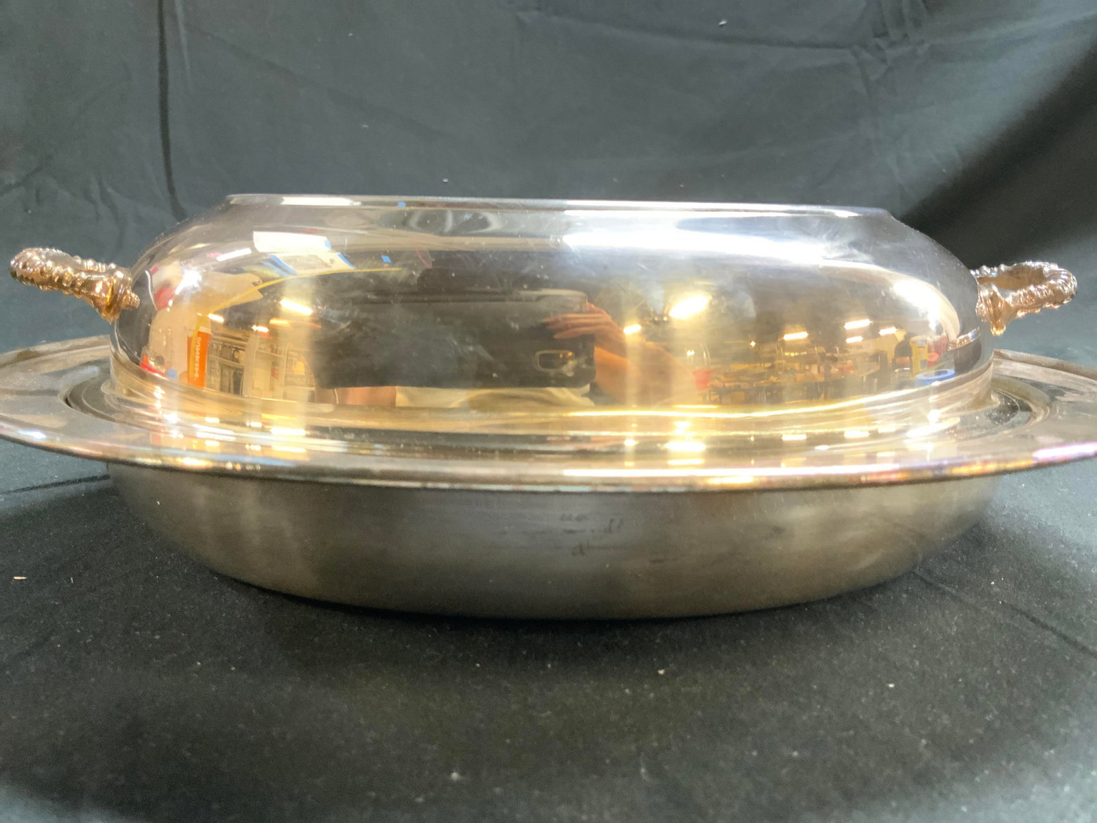 Silver Pl Two Handled Lidded Serving Bowl - 2