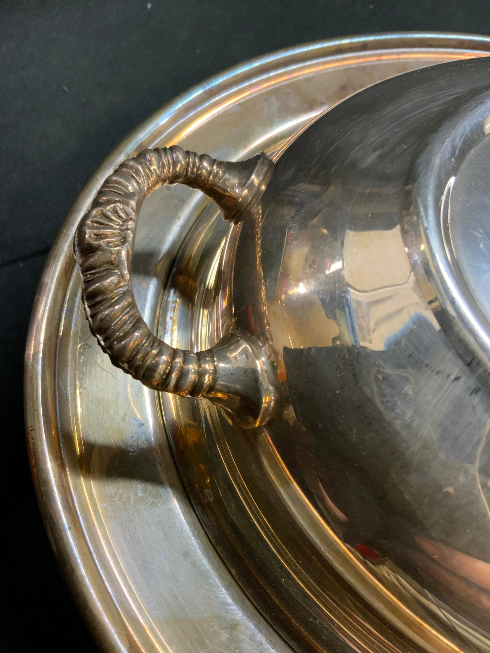 Silver Pl Two Handled Lidded Serving Bowl - 4