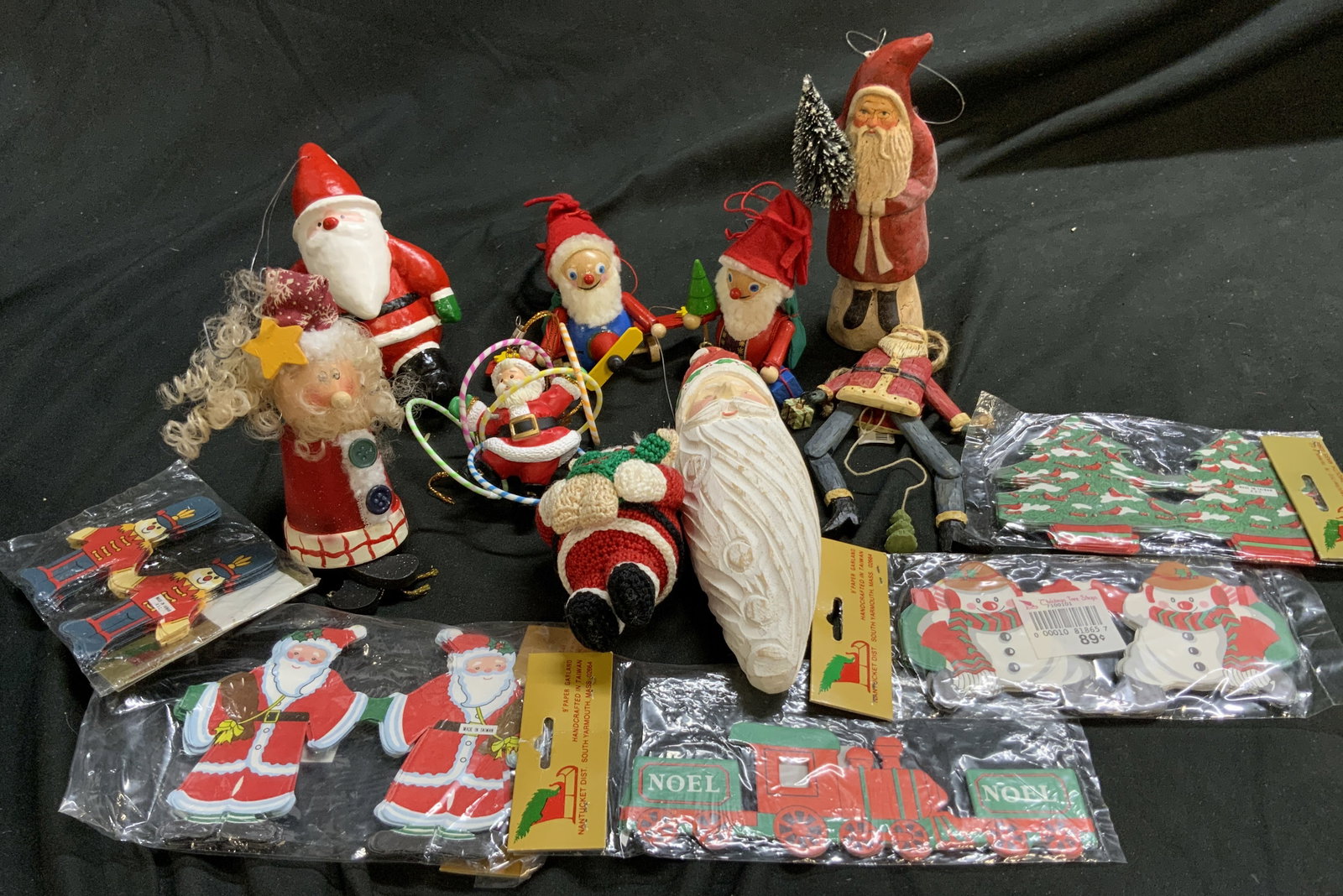 Group 9 Vintage Santa Clause Ornaments and (1 of 11)