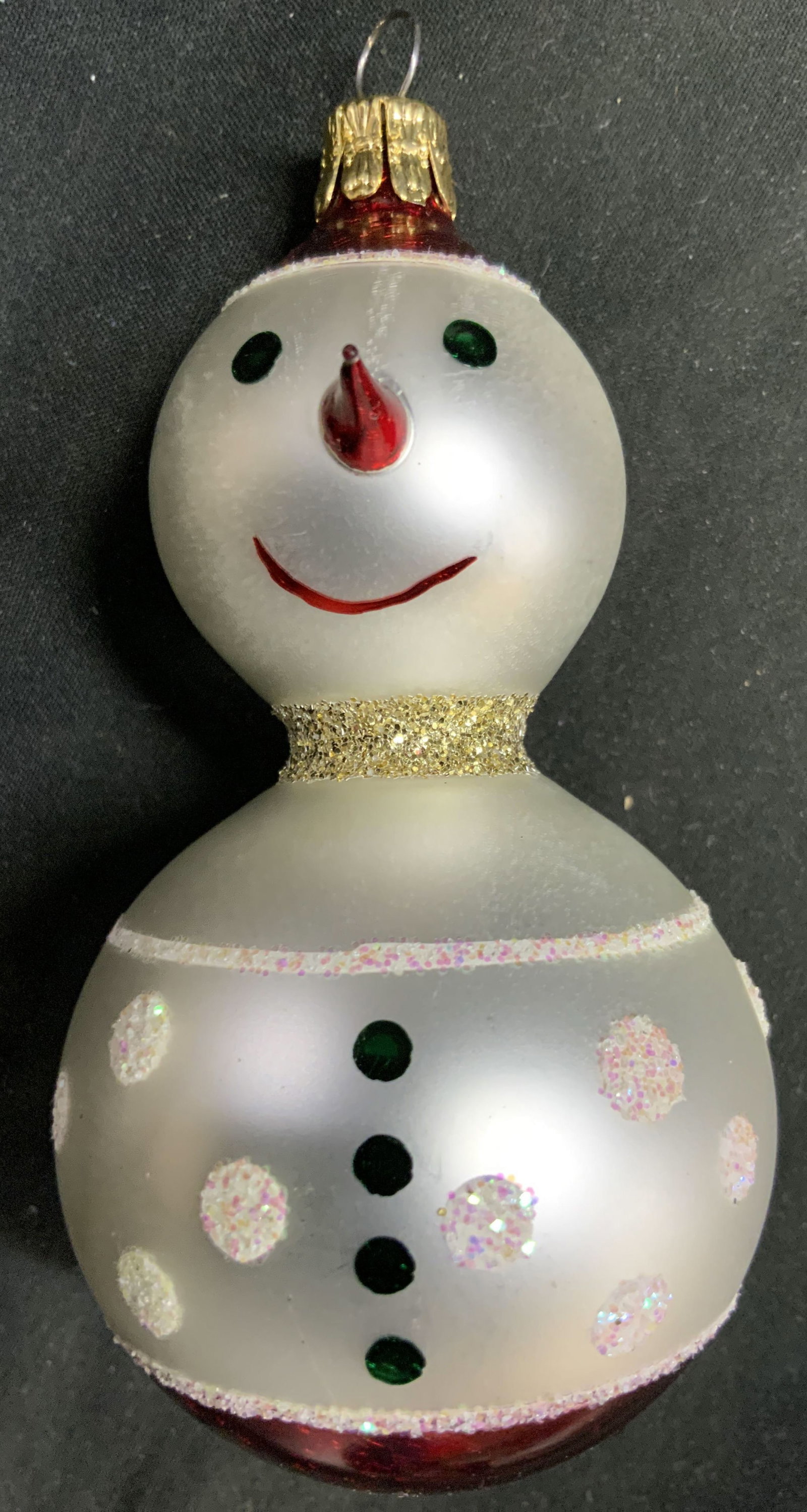 Vintage Blown Glass Snowman Ornament (1 of 7)