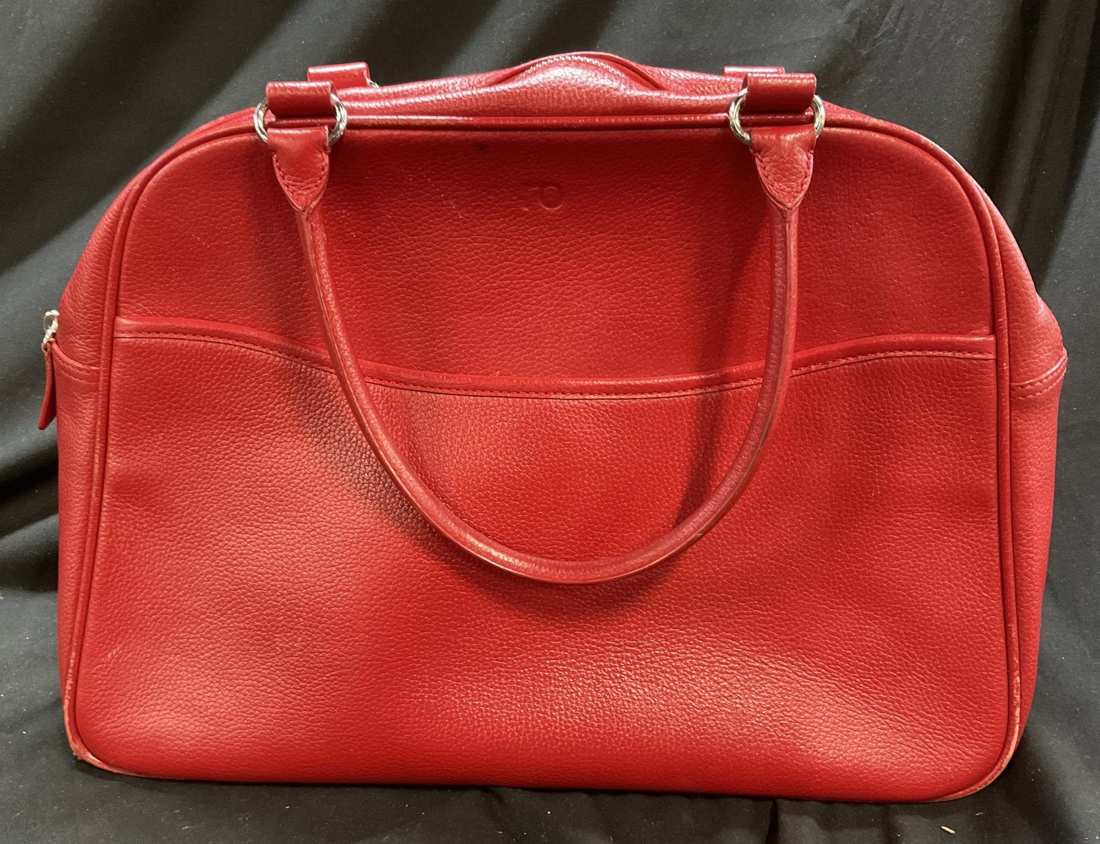 VINTAGE Ro Bags Red Pebbled Leather Tote Bag (1 of 10)