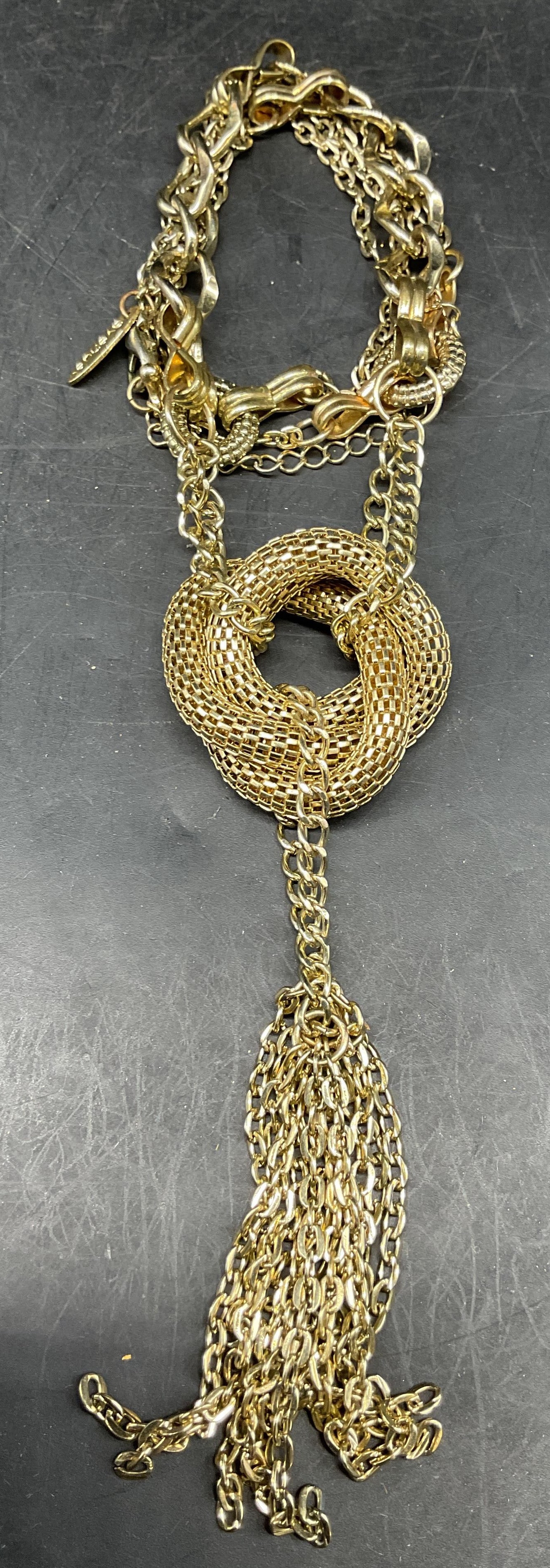 Avenue Gold Tone Chain Pendant Necklace (1 of 6)