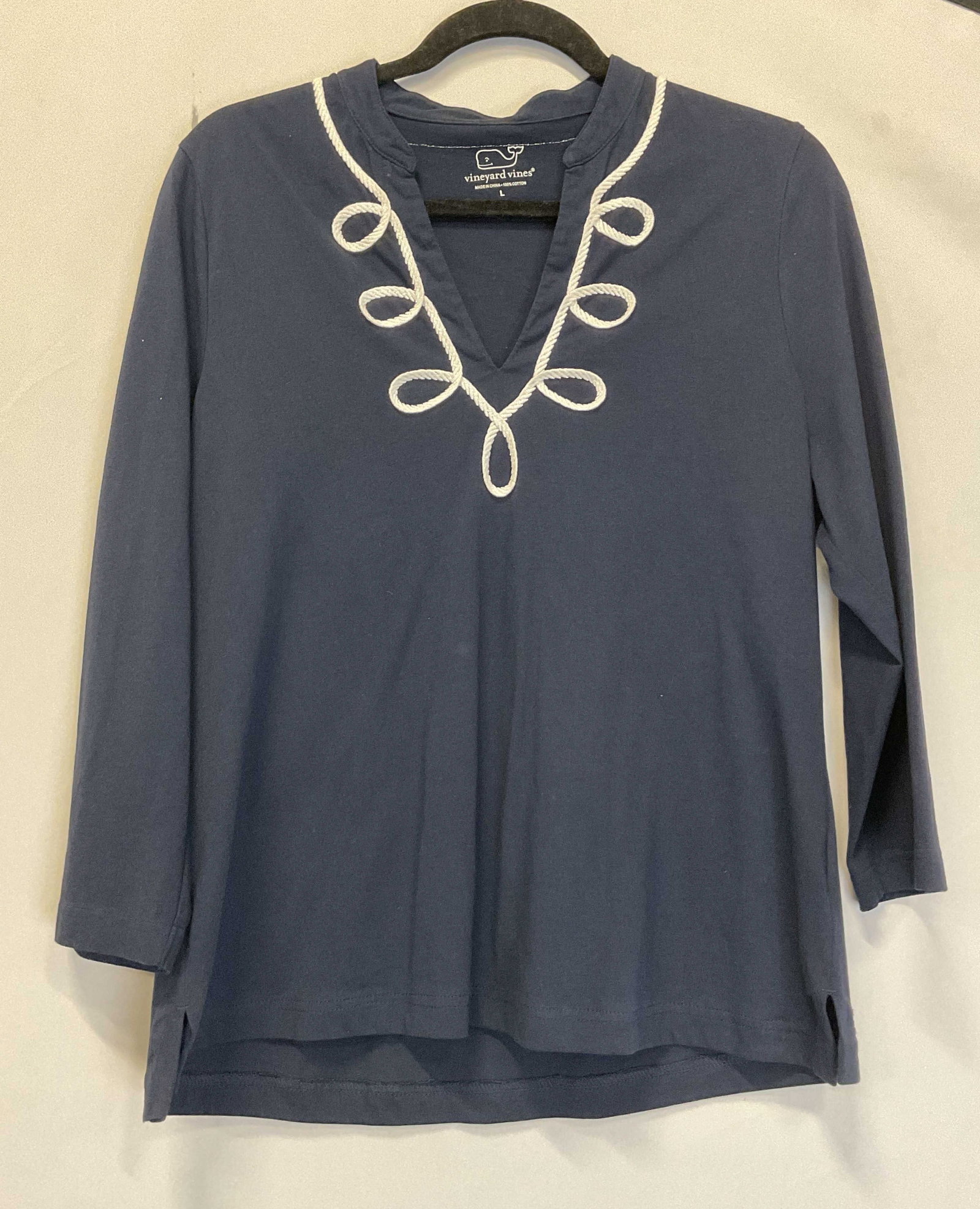 Vineyard Vines Blue Long Sleeve Blouse (1 of 7)