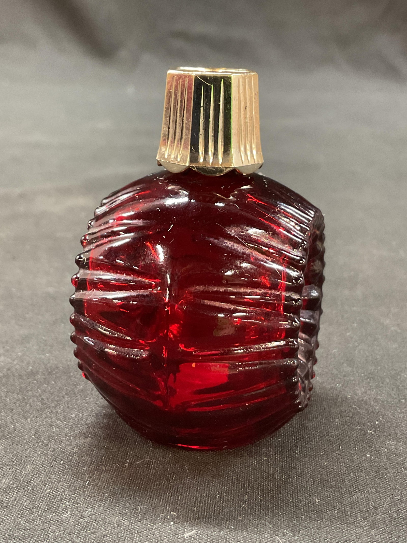 Avon Glass Ruby Red Charisma Cologne Bottle - 2