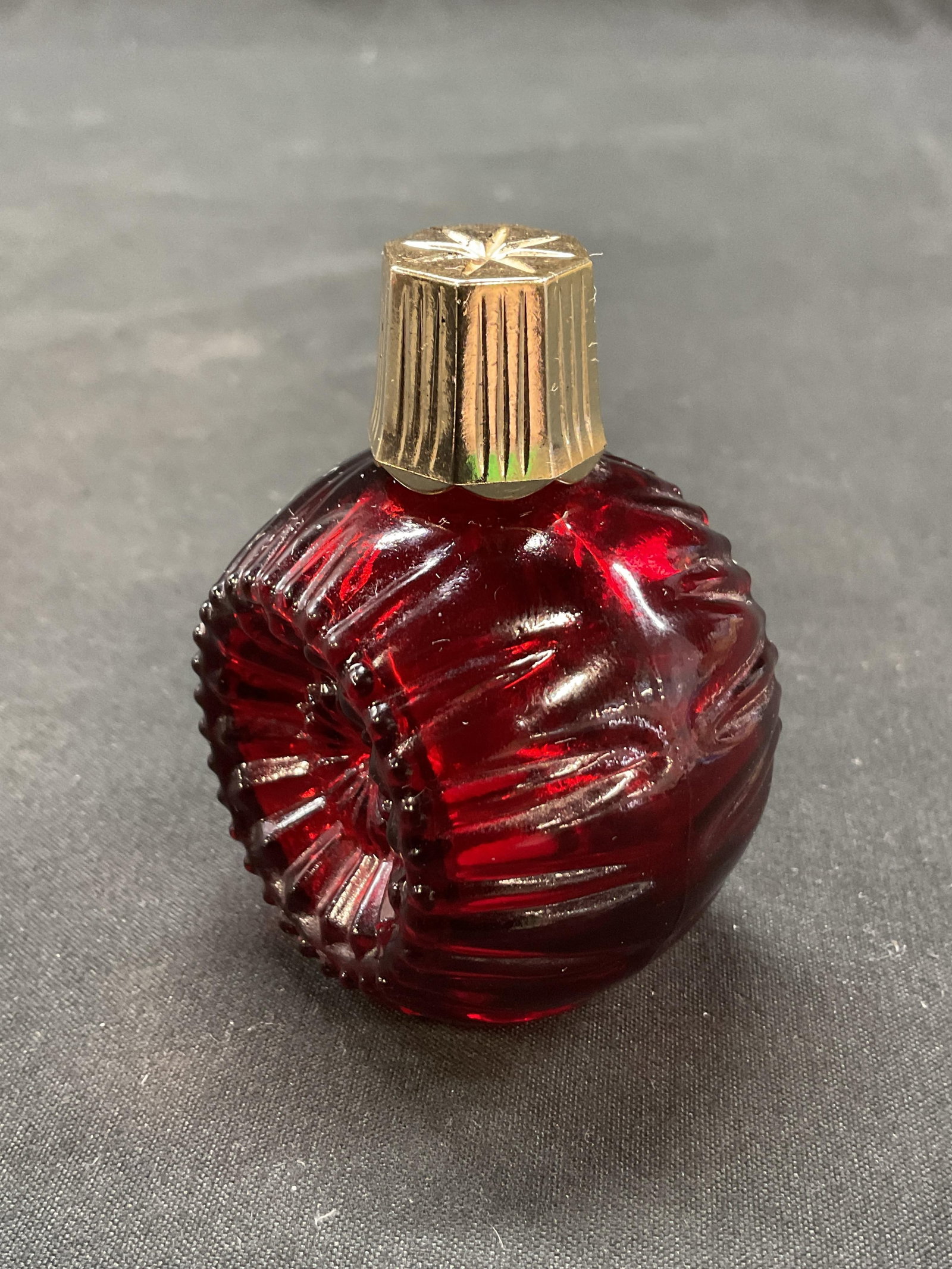 Avon Glass Ruby Red Charisma Cologne Bottle - 3